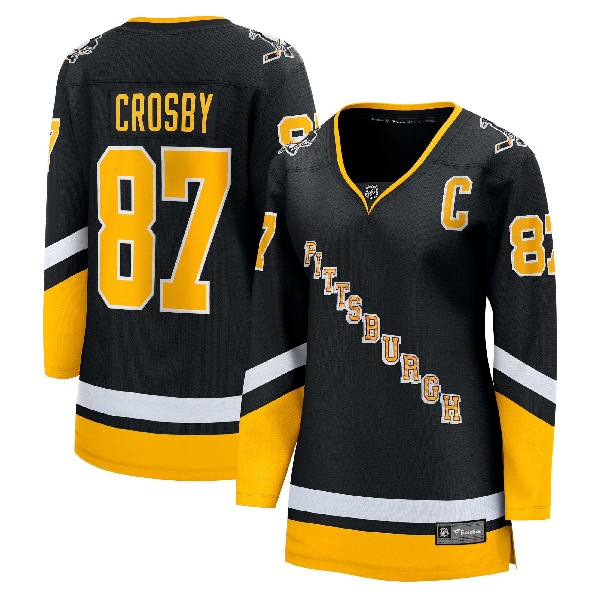 Women's Pittsburgh Penguins Sidney Crosby Black 2021/22 Alternate Premier Breakaway Player Hockey Jersey - JS366 