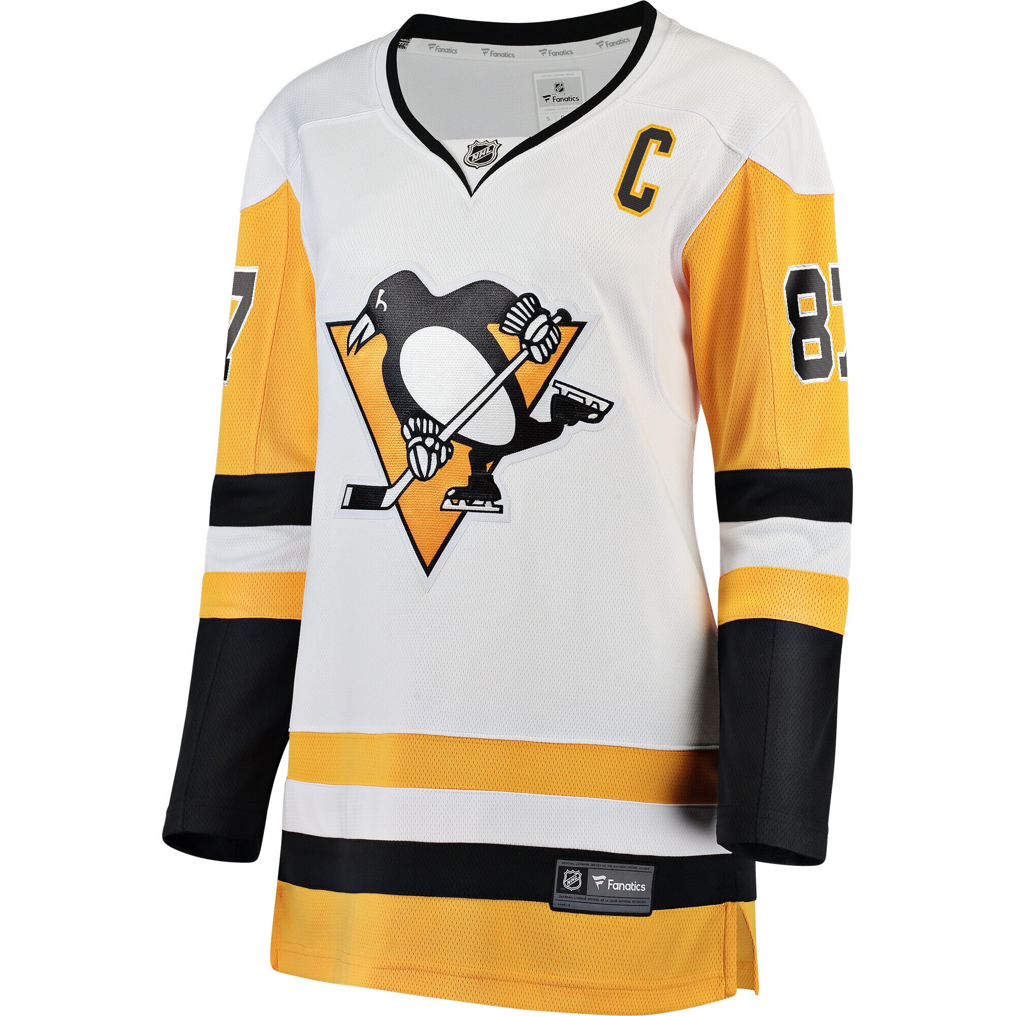 Alternative view of Women's Pittsburgh Penguins Sidney Crosby White Premier Breakaway Player Hockey Jersey - JS660 