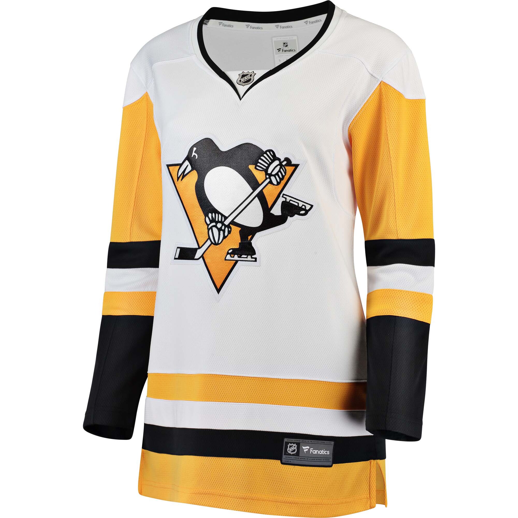 Alternative view of Women's Pittsburgh Penguins White Away Breakaway Hockey Jersey - JS485 