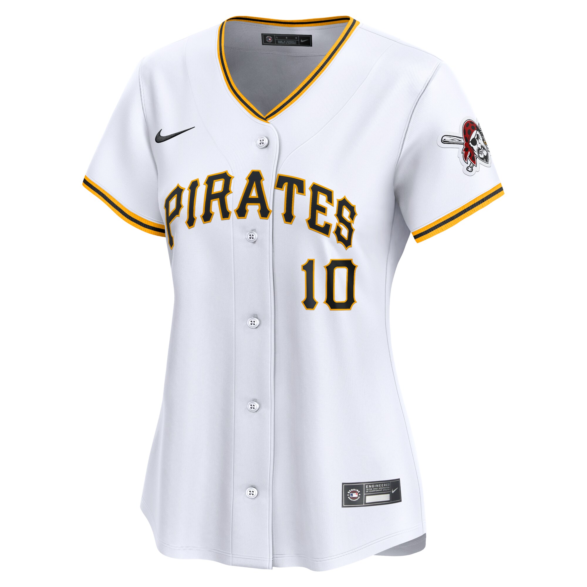 Alternative view of Women's Pittsburgh Pirates Bryan Reynolds White Home Limited Player Baseball Jersey 