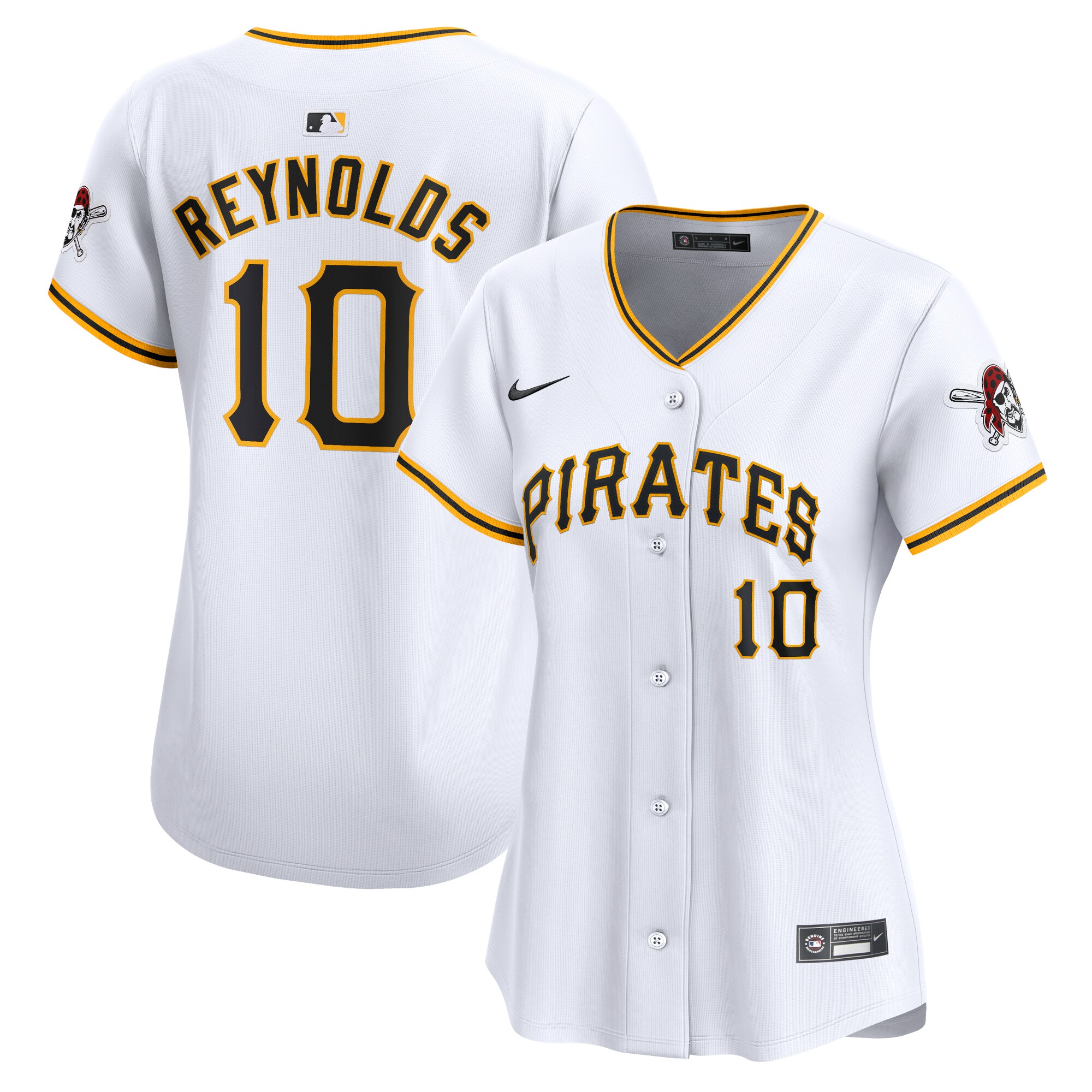 Women's Pittsburgh Pirates Bryan Reynolds White Home Limited Player Baseball Jersey 