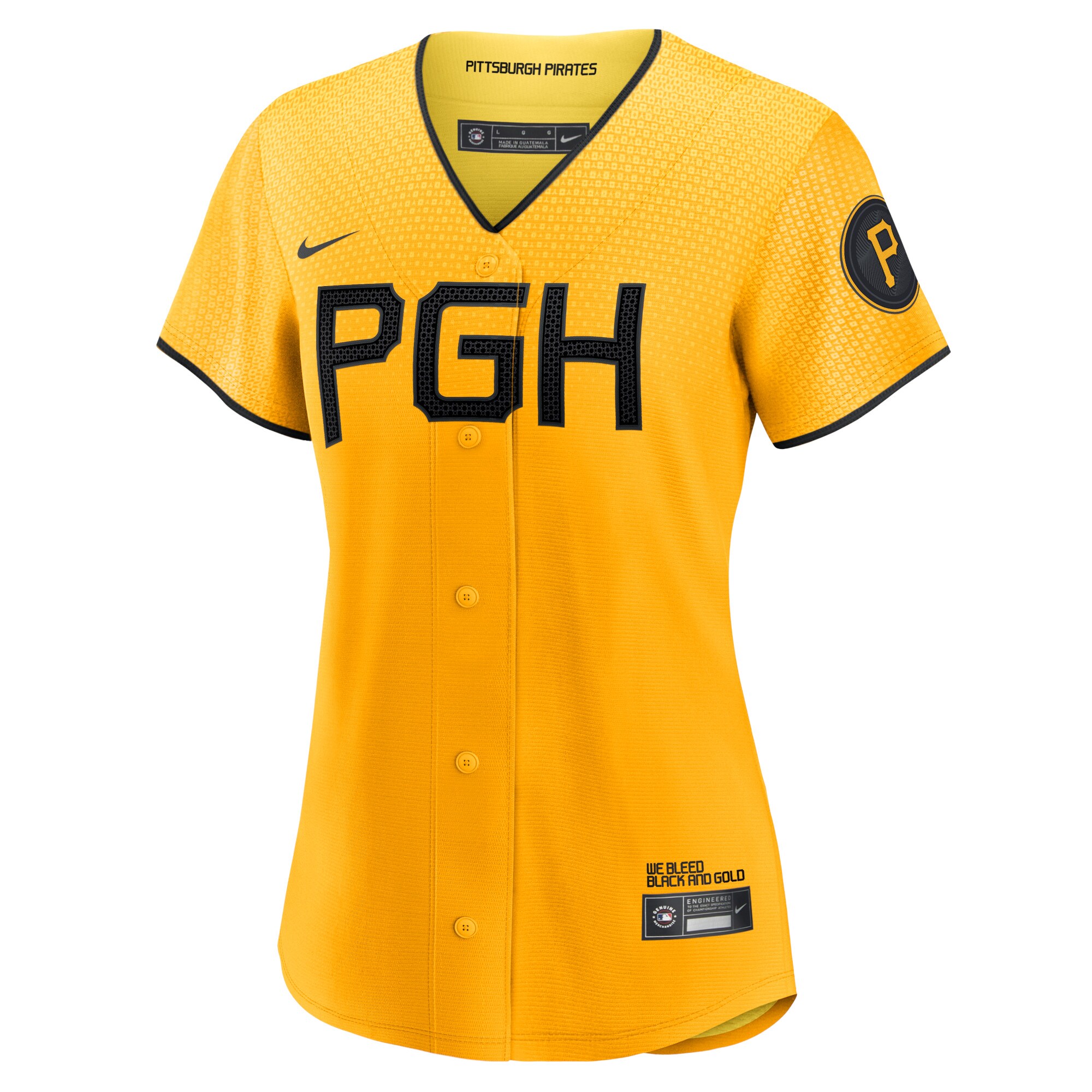 Alternative view of Women's Pittsburgh Pirates Ke'Bryan Hayes Gold City Connect Player Baseball Jersey 