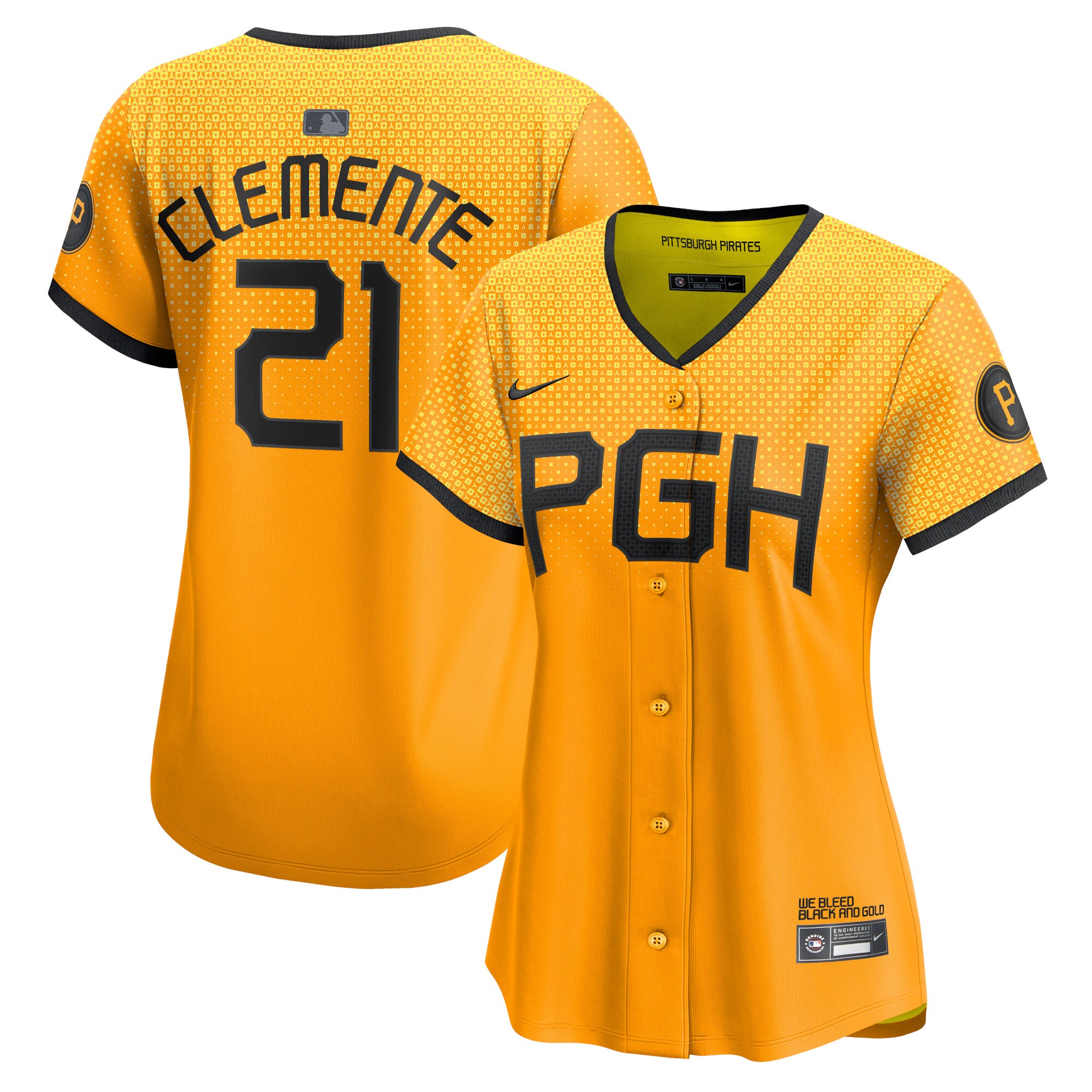 Women's Pittsburgh Pirates Roberto Clemente No Color City Connect Limited Player Baseball Jersey 