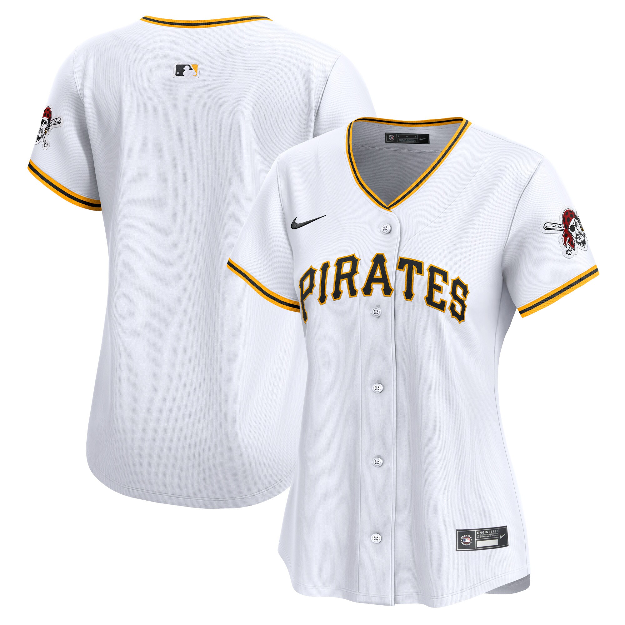 Women's Pittsburgh Pirates White Home Limited Baseball Jersey 
