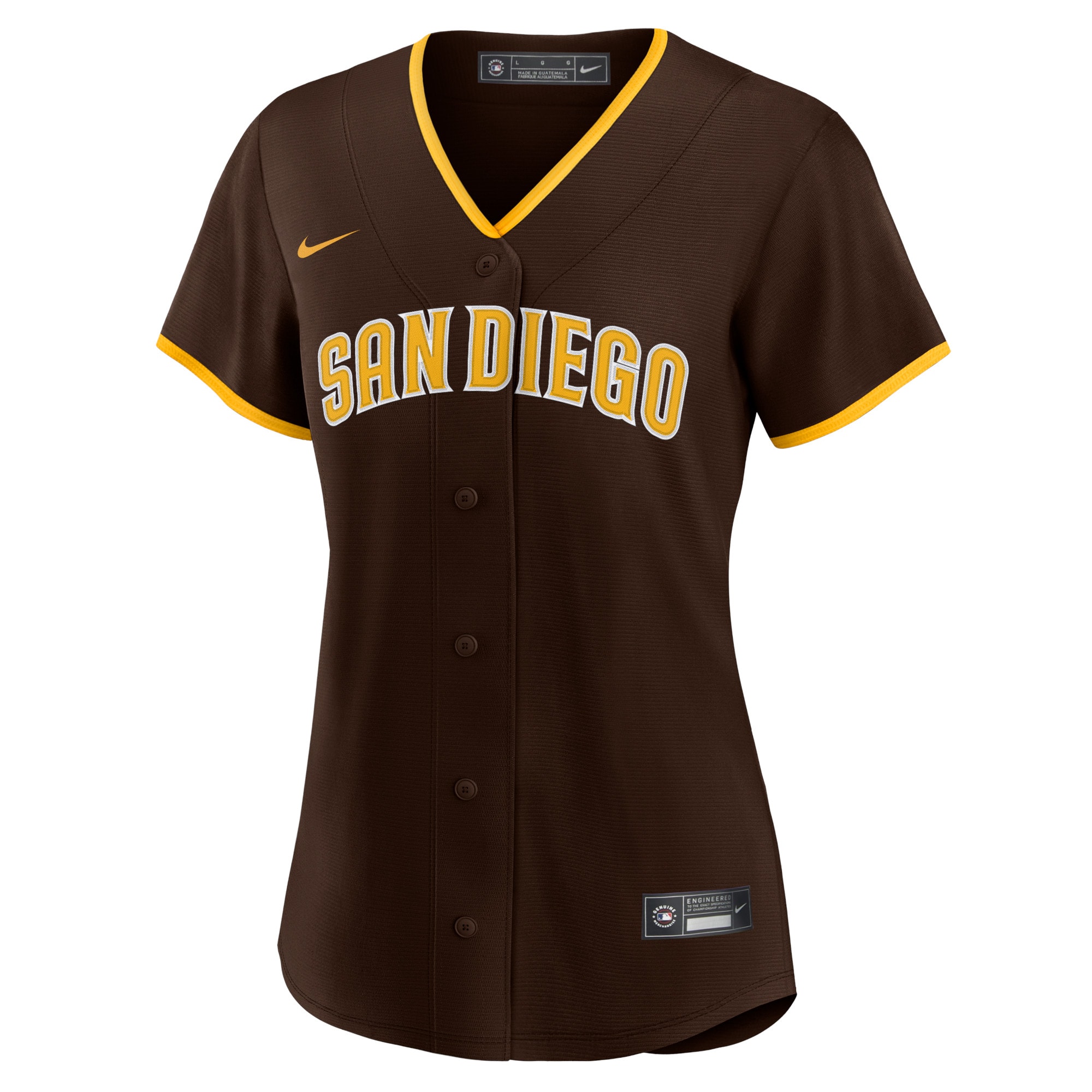 Alternative view of Women's San Diego Padres Manny Machado Brown Road Player Jersey 