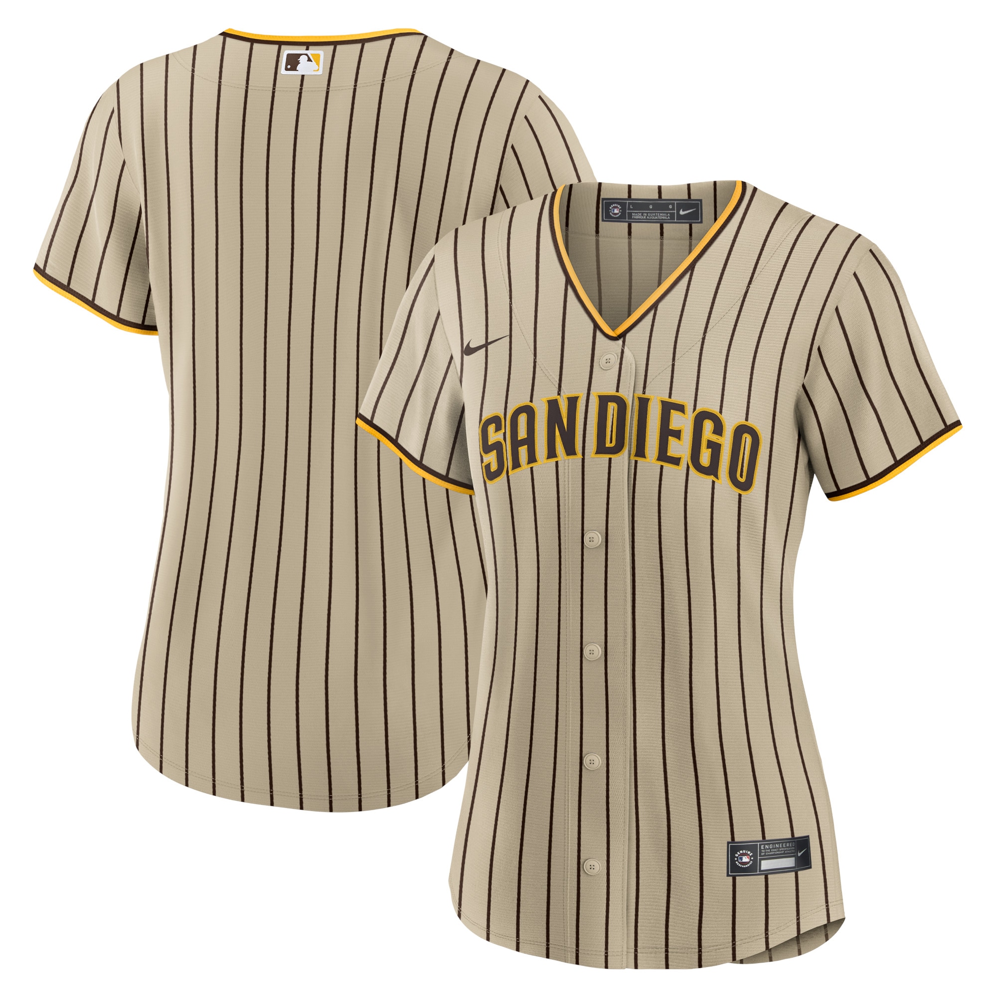 Women's San Diego Padres Tan Alternate Team Jersey 