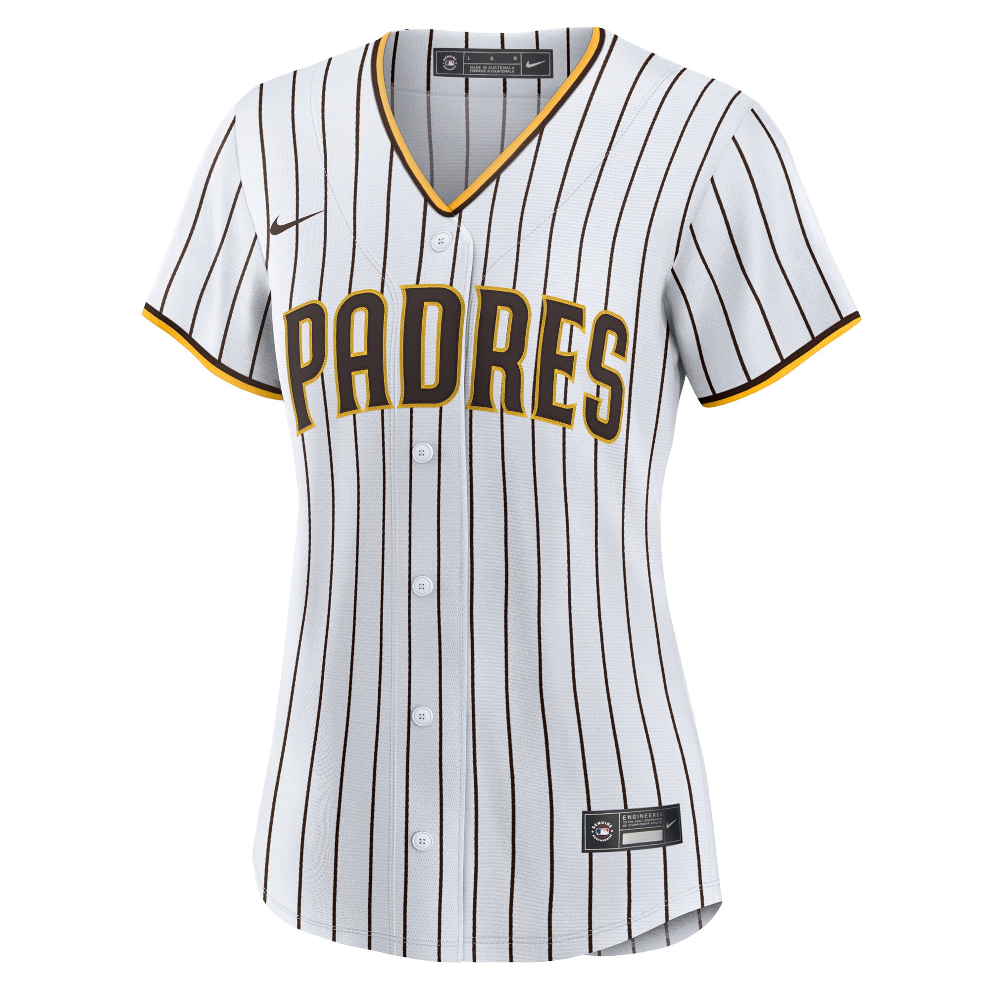 Alternative view of Women's San Diego Padres White #1 Bride Home Baseball Jersey 