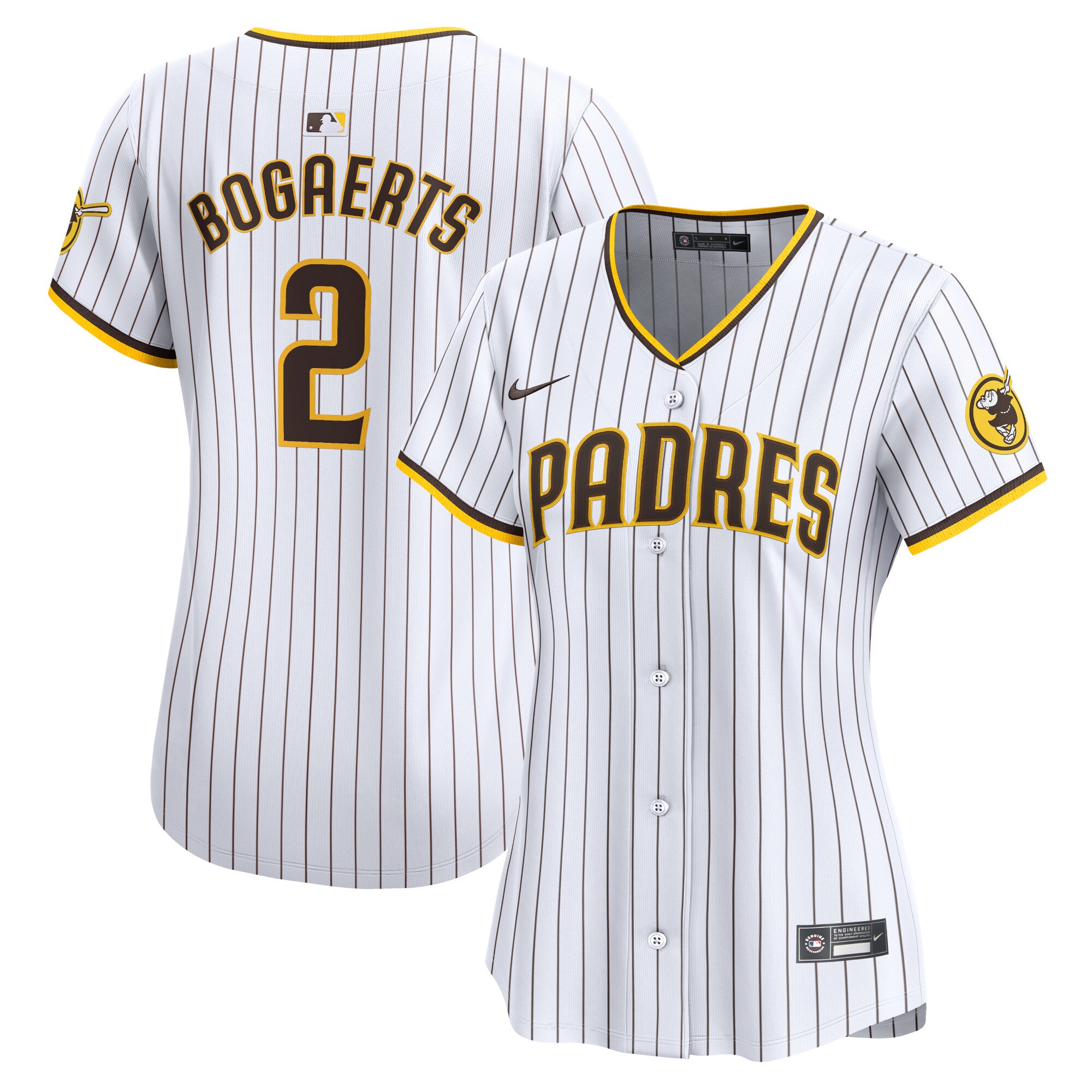 Women's San Diego Padres Xander Bogaerts White Home Limited Player Baseball Jersey 