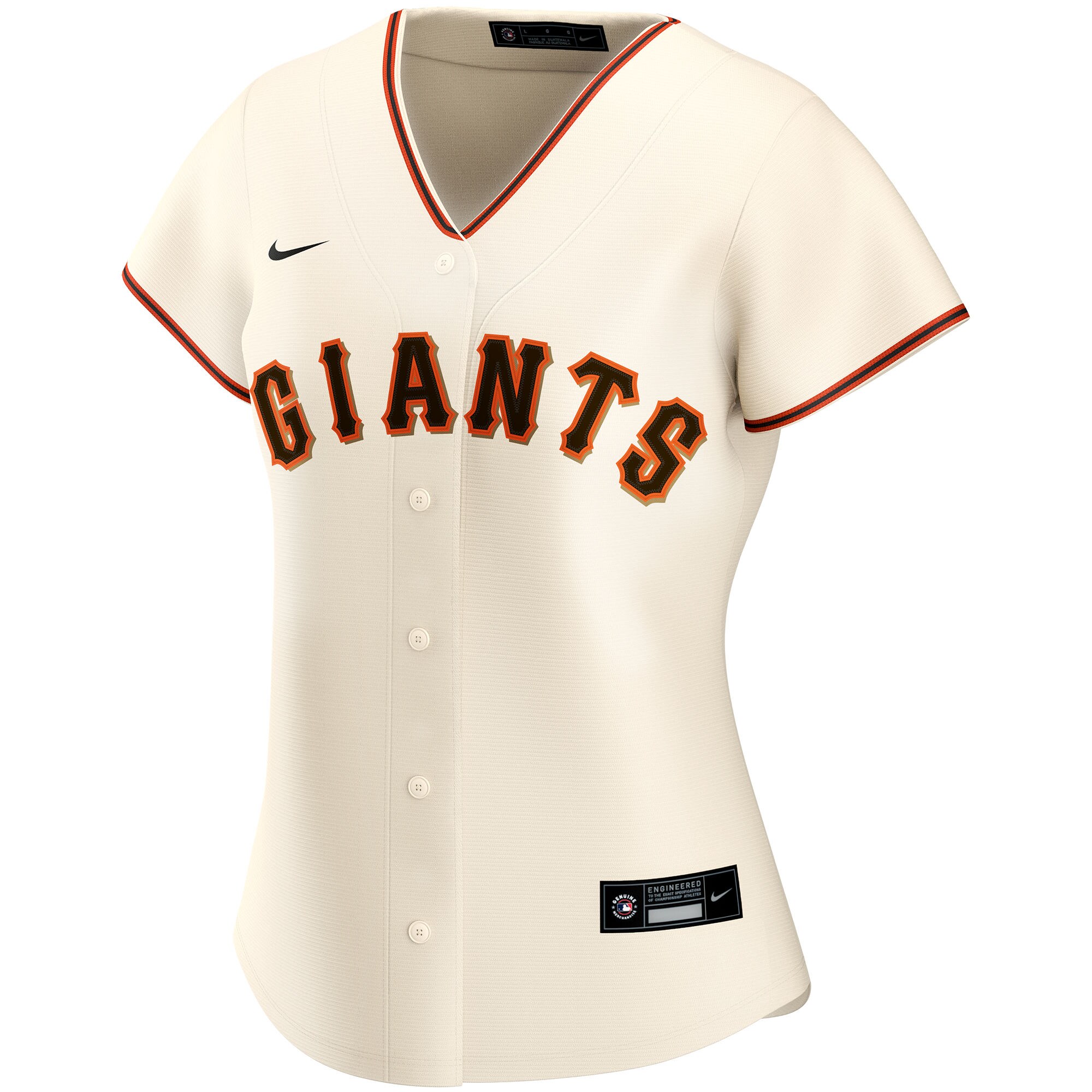 Alternative view of Women's San Francisco Giants Cream Home Custom Baseball Jersey 