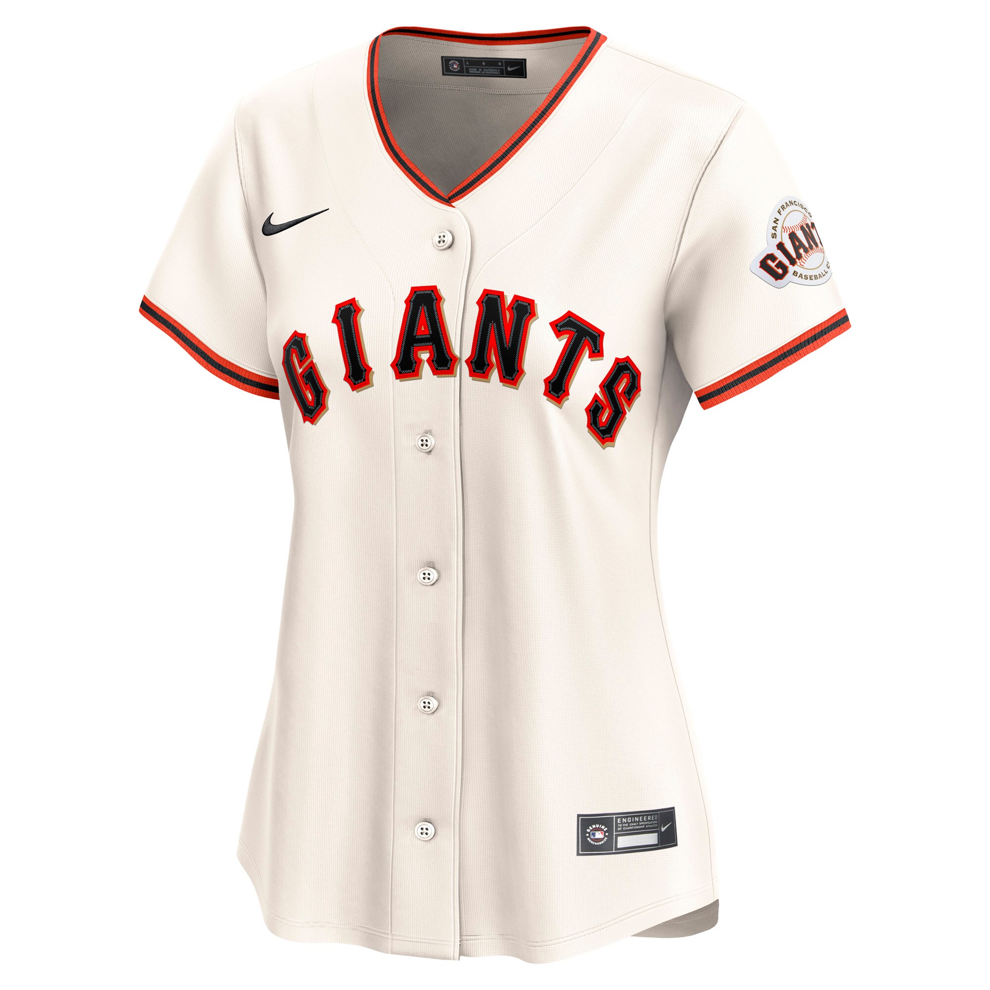 Alternative view of Women's San Francisco Giants Cream Home Limited Custom Baseball Jersey 