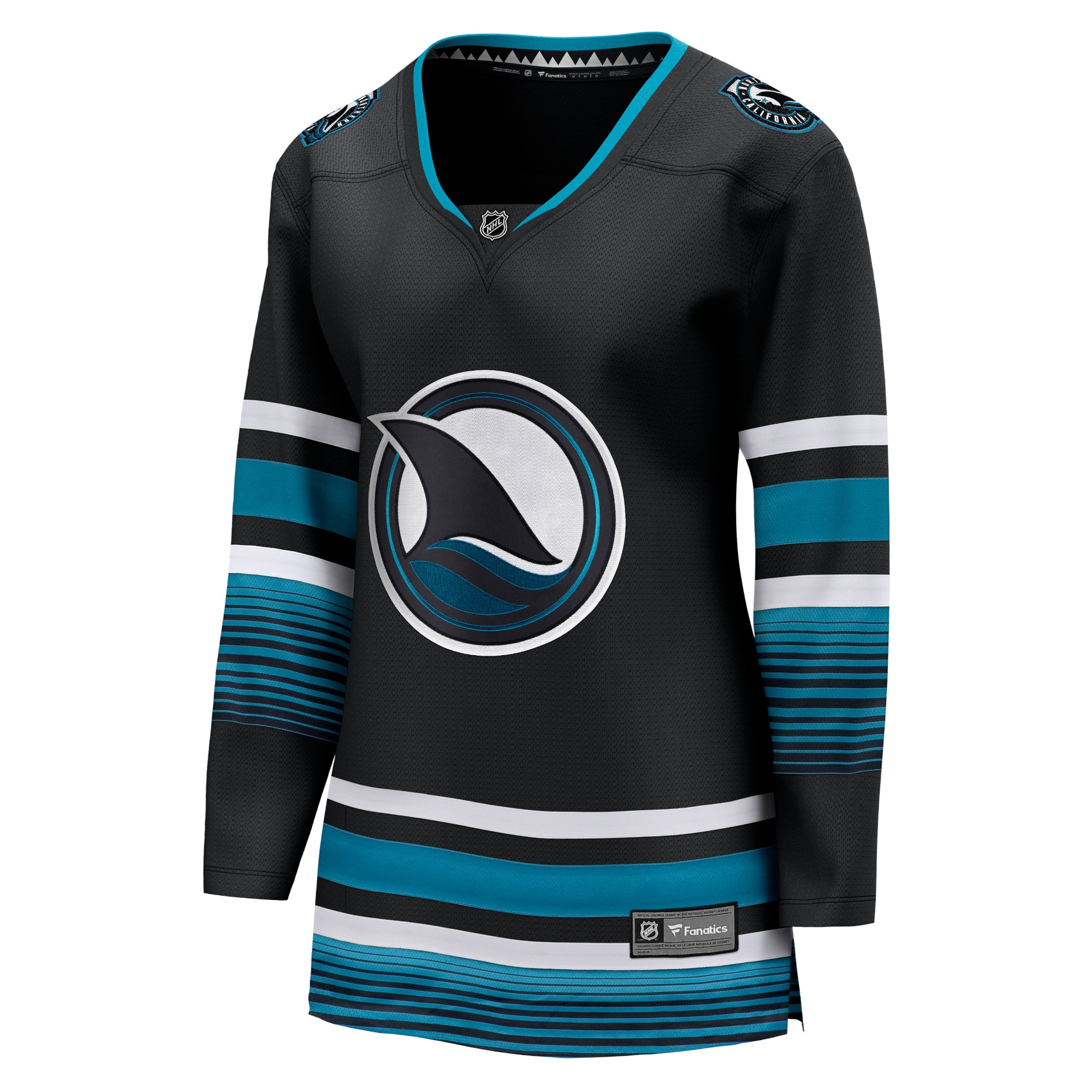Alternative view of Women's San Jose Sharks Black Alternate Premier Breakaway Hockey Jersey - JS304 