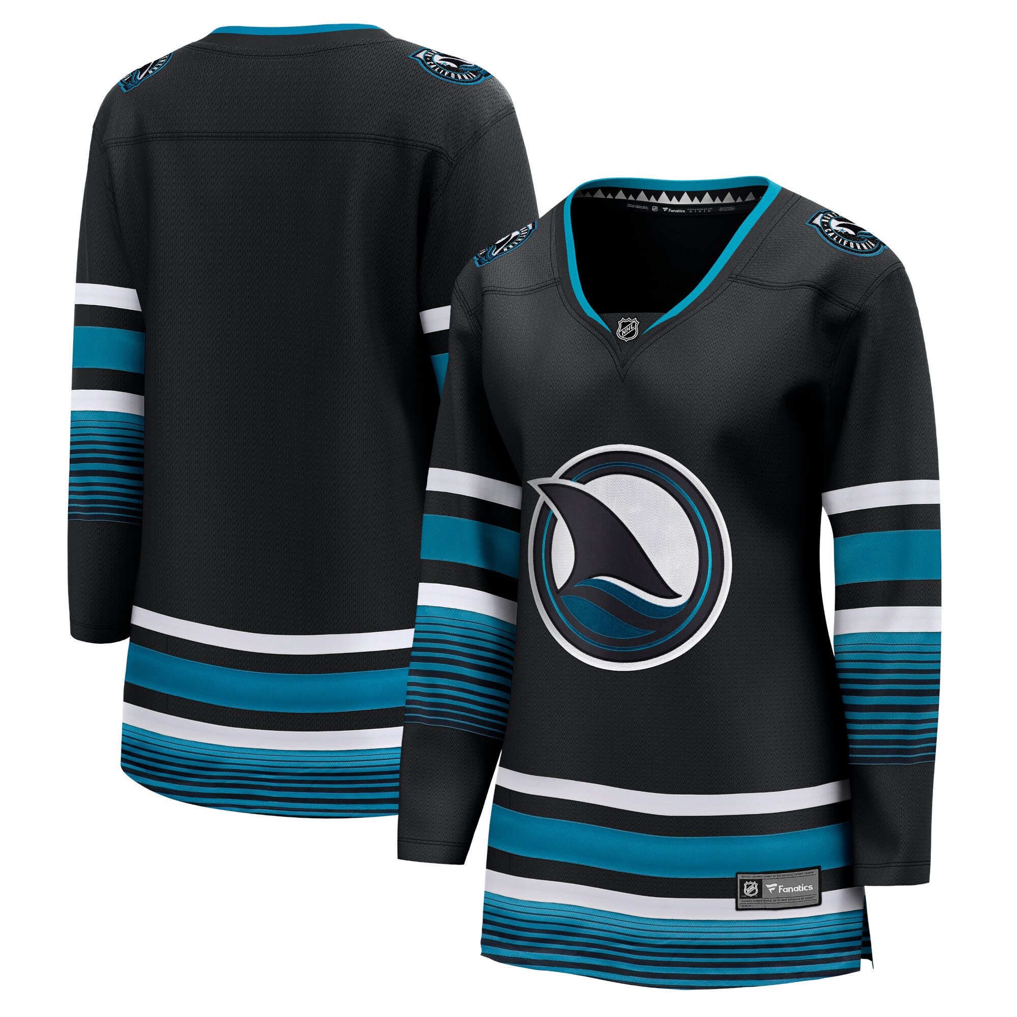 Women's San Jose Sharks Black Alternate Premier Breakaway Hockey Jersey - JS304 