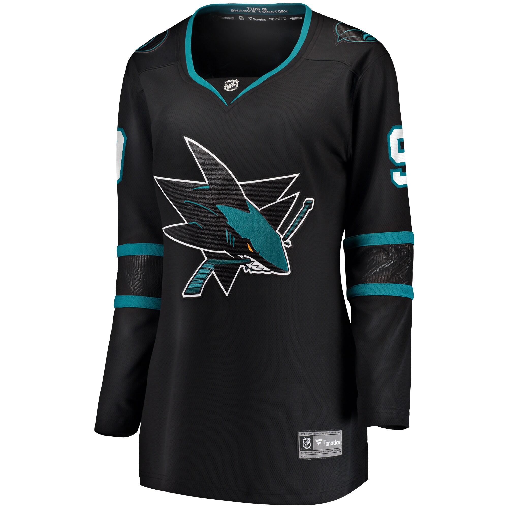 Alternative view of Women's San Jose Sharks Evander Kane Black Alternate Premier Breakaway Hockey Jersey - JS762 