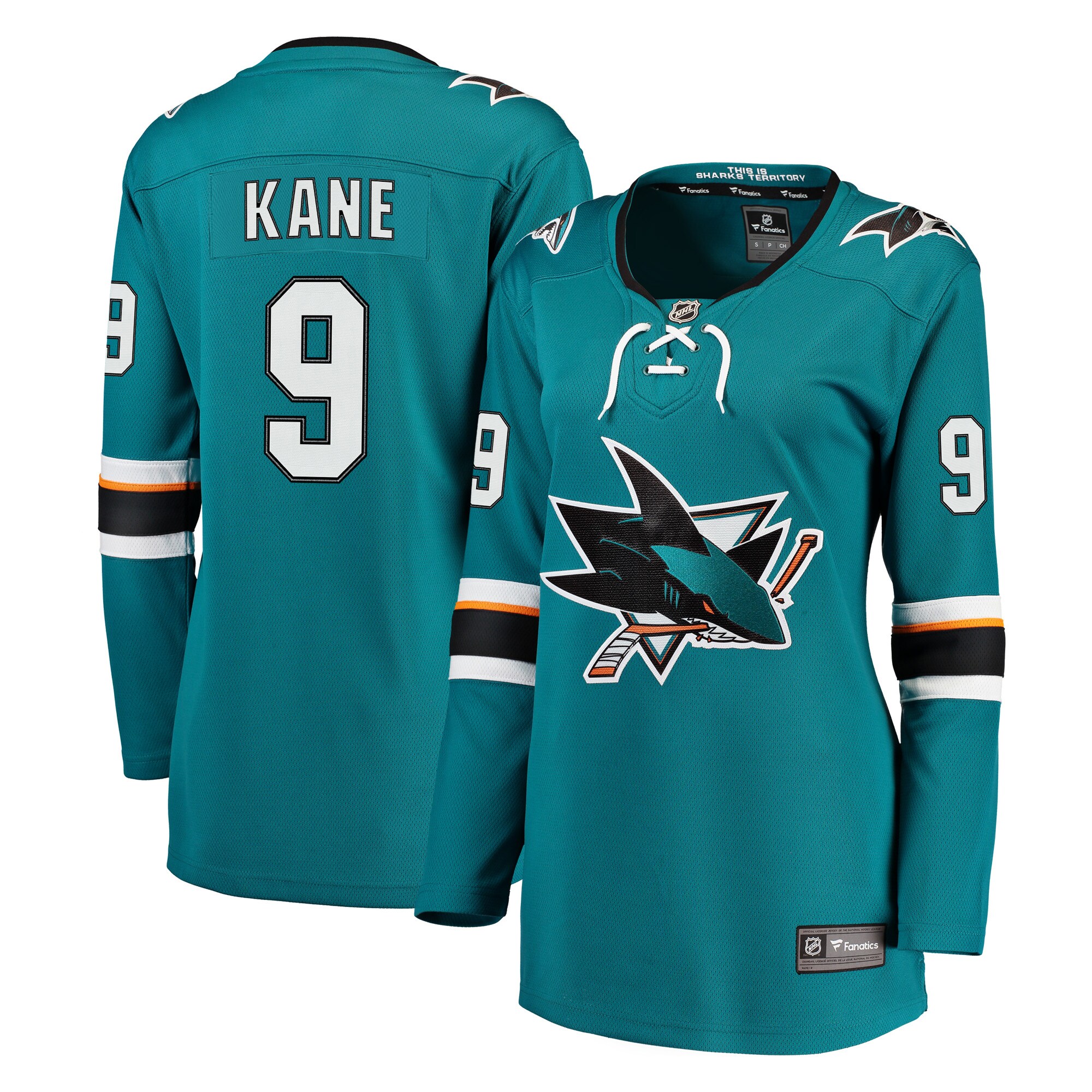 Women's San Jose Sharks Evander Kane Teal Premier Breakaway Player Hockey Jersey - JS423 