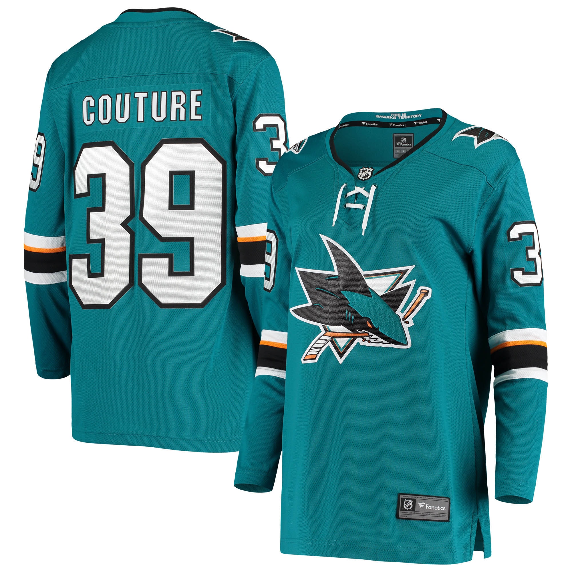 Women's San Jose Sharks Logan Couture Teal Breakaway Home Player Hockey Jersey - JS120 