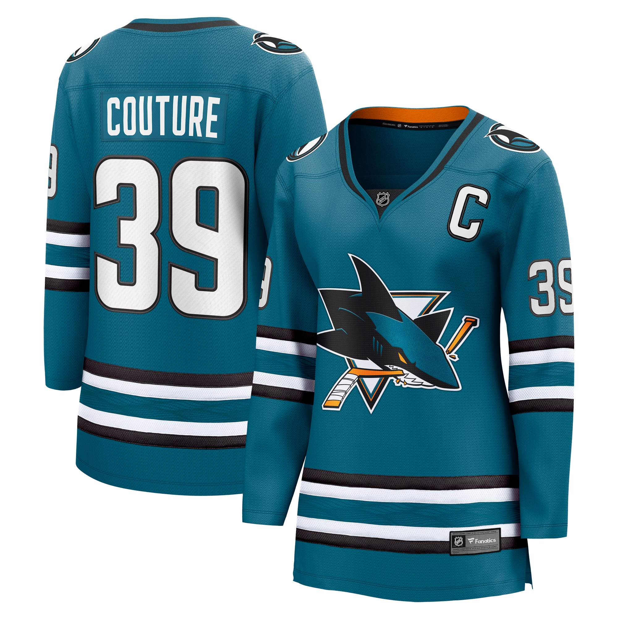 Women's San Jose Sharks Logan Couture Teal Home Breakaway Player Hockey Jersey - JS514 