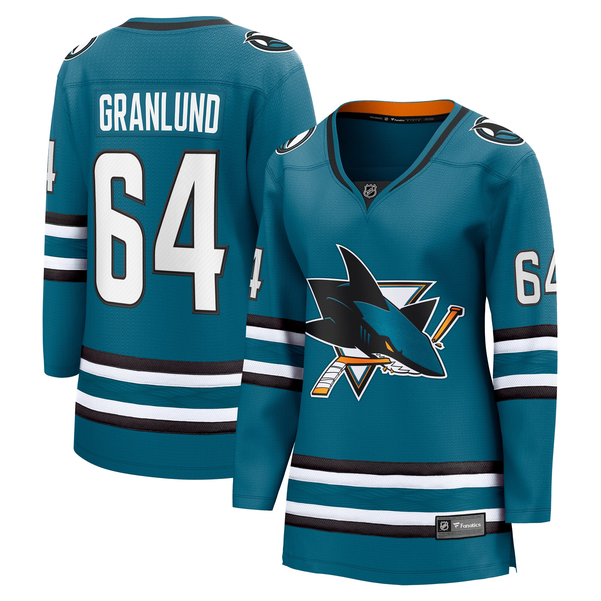 Women's San Jose Sharks Mikael Granlund Teal Home Breakaway Player Hockey Jersey - JS505 