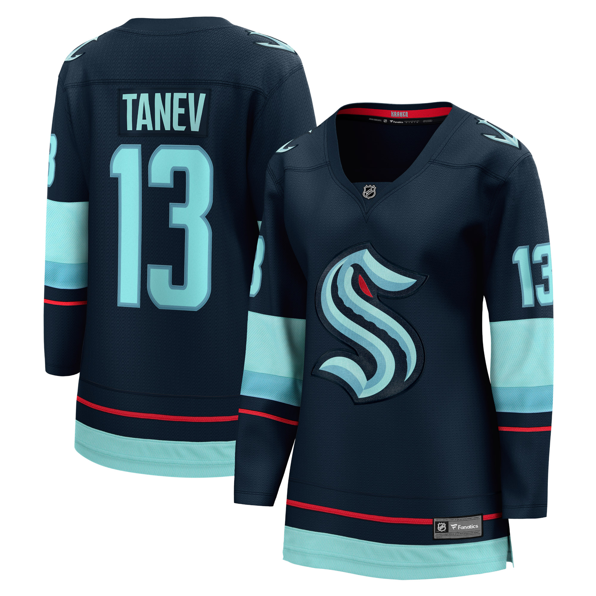 Women's Seattle Kraken Brandon Tanev Deep Sea Blue Home Premier Breakaway Player Hockey Jersey - JS725 