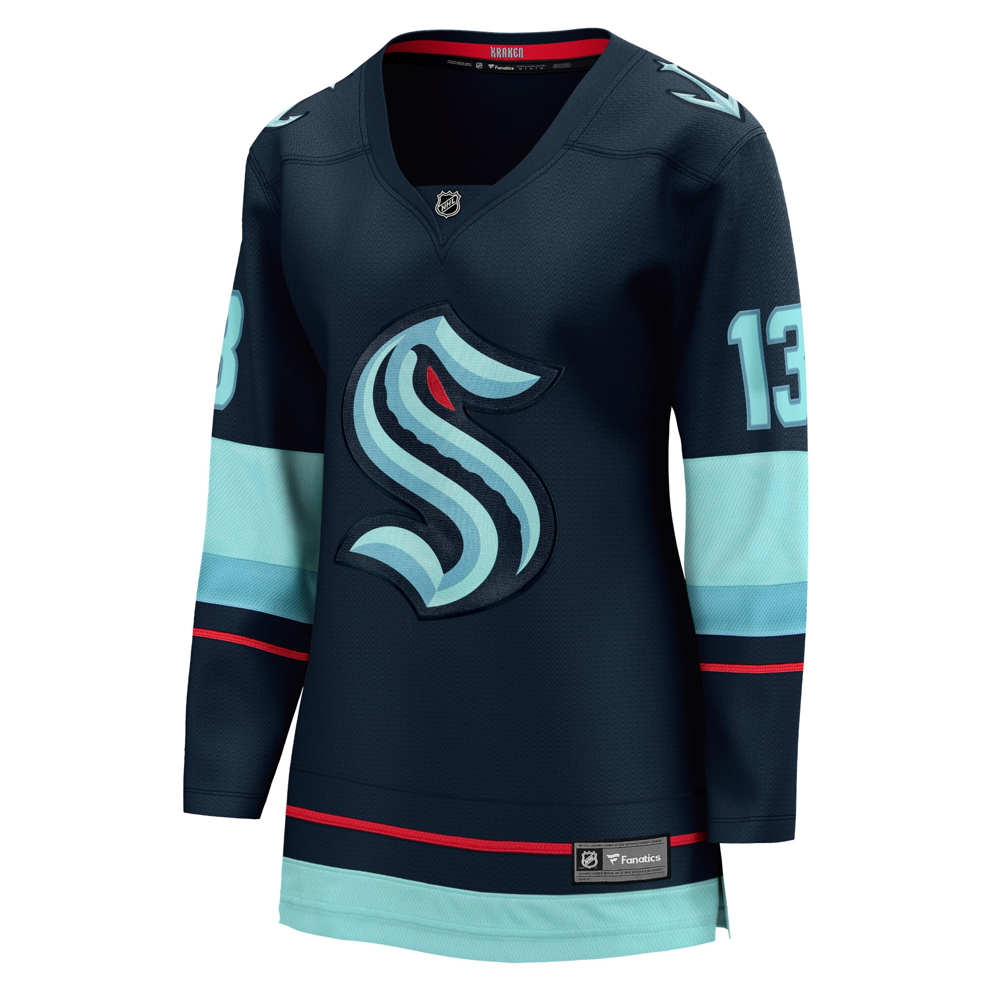 Alternative view of Women's Seattle Kraken Brandon Tanev Deep Sea Blue Home Premier Breakaway Player Hockey Jersey - JS725 