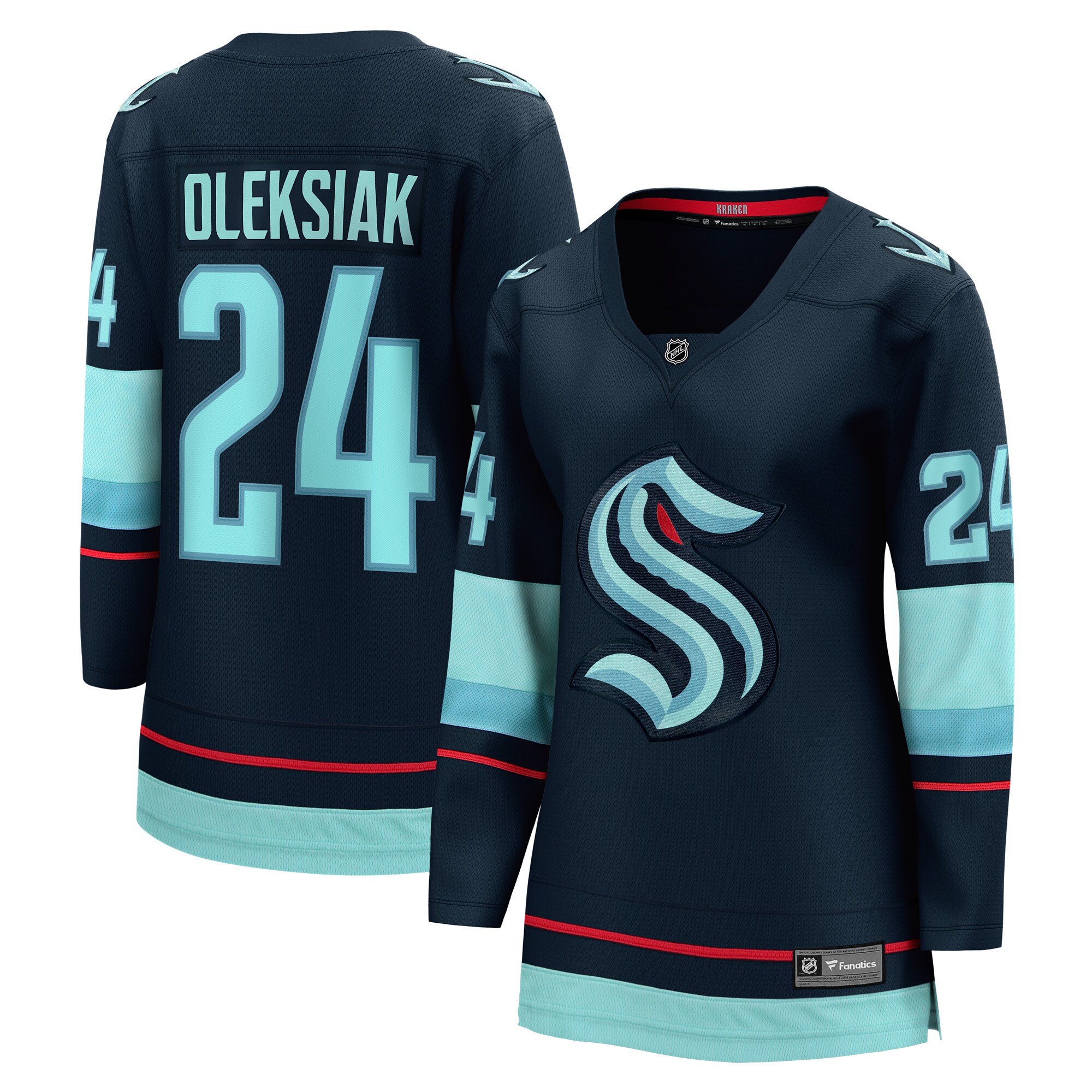 Women's Seattle Kraken Jamie Oleksiak Deep Sea Blue Home Breakaway Player Hockey Jersey - JS446 