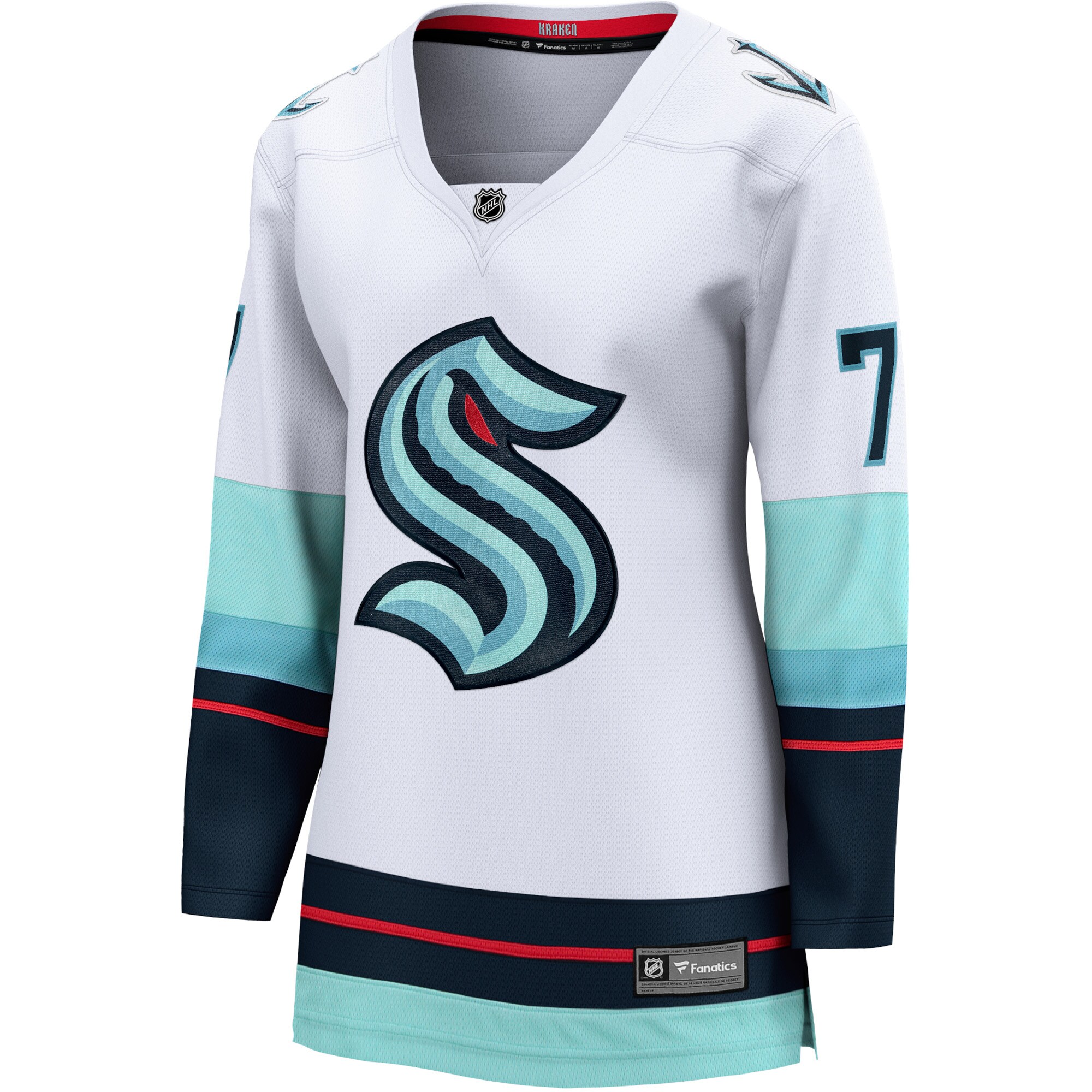 Alternative view of Women's Seattle Kraken Jordan Eberle White Away Premier Breakaway Player Hockey Jersey - JS290 