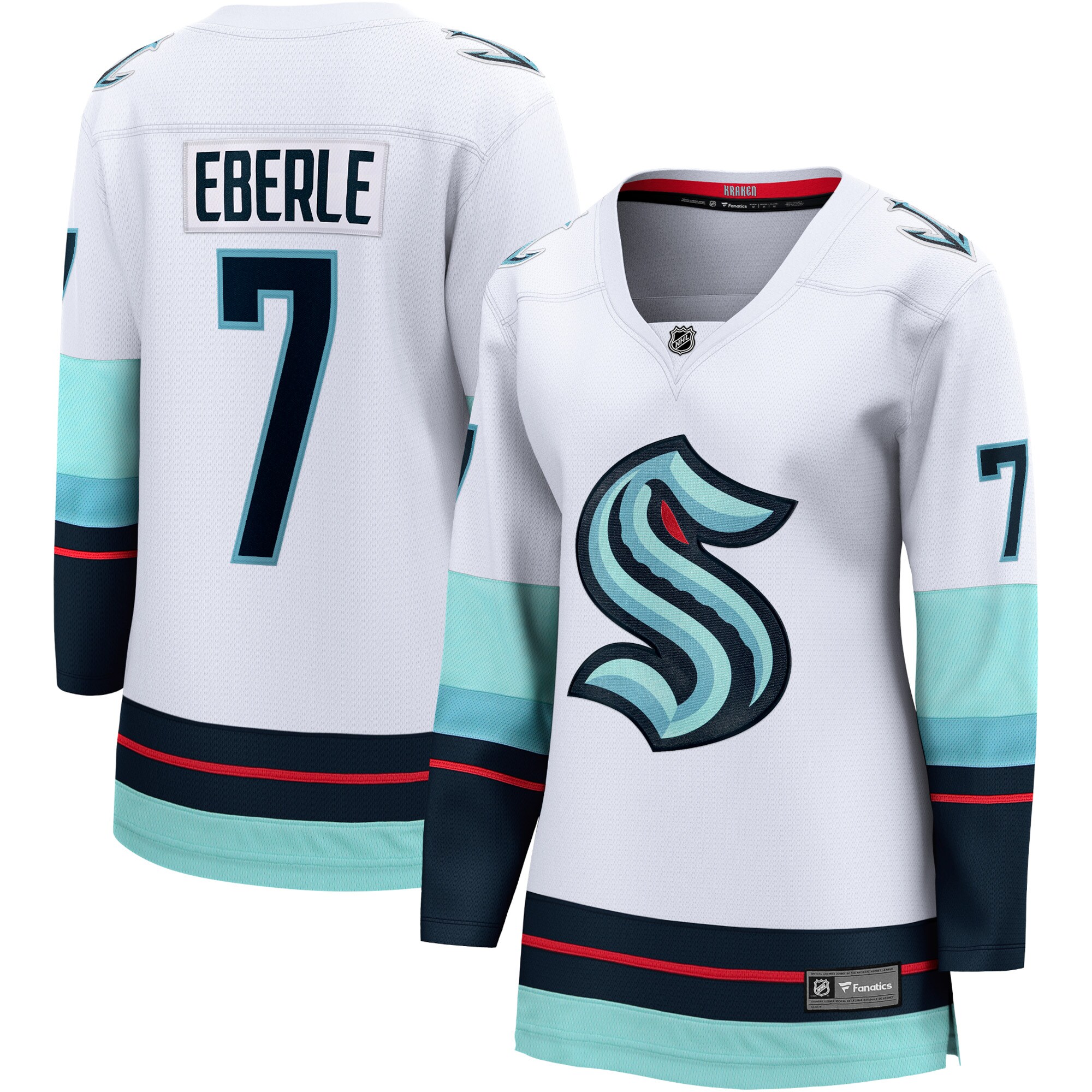 Women's Seattle Kraken Jordan Eberle White Away Premier Breakaway Player Hockey Jersey - JS290 