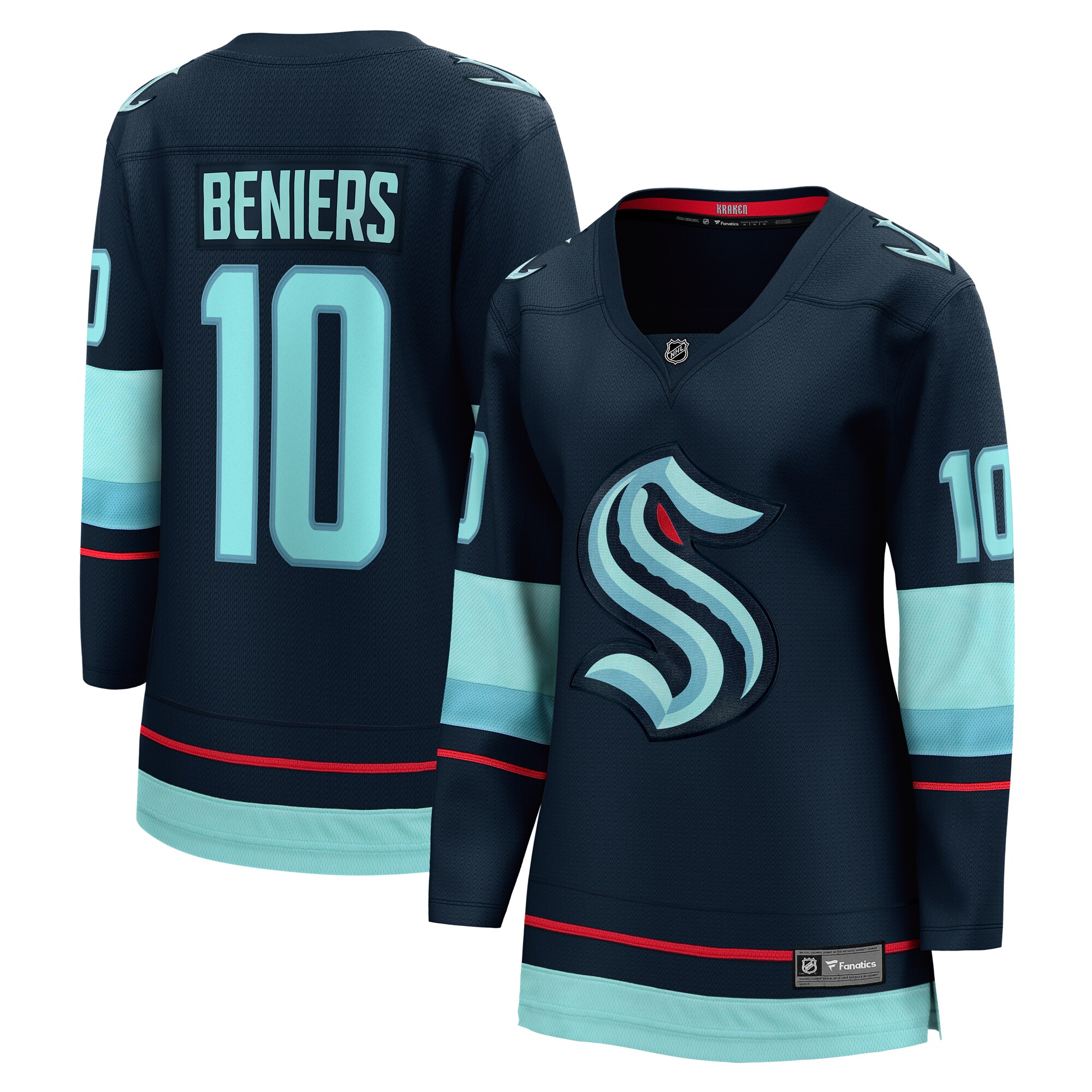 Women's Seattle Kraken Matty Beniers Deep Sea Blue Home Breakaway Player Hockey Jersey - JS902 