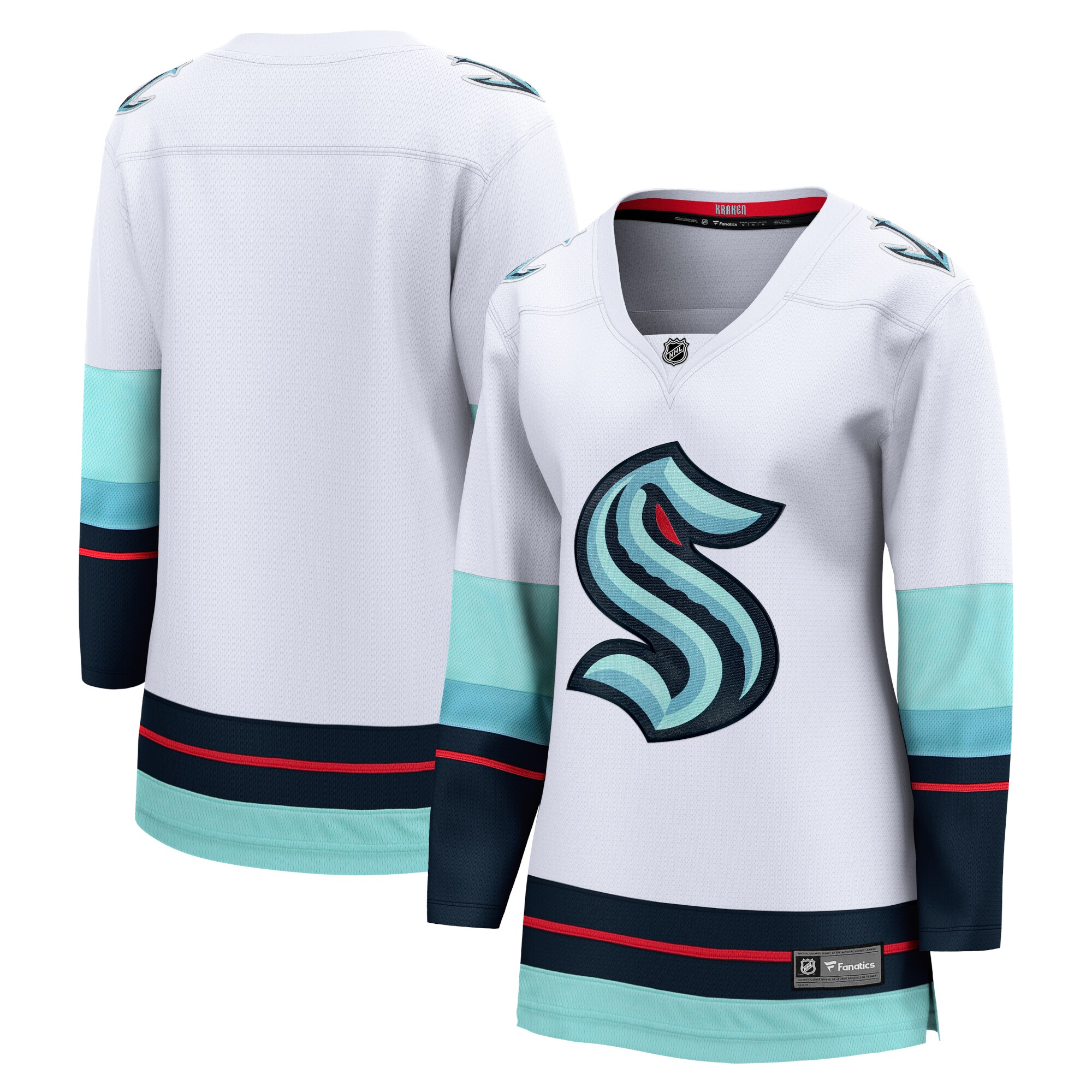 Women's Seattle Kraken White Away Breakaway Hockey Jersey - JS472 