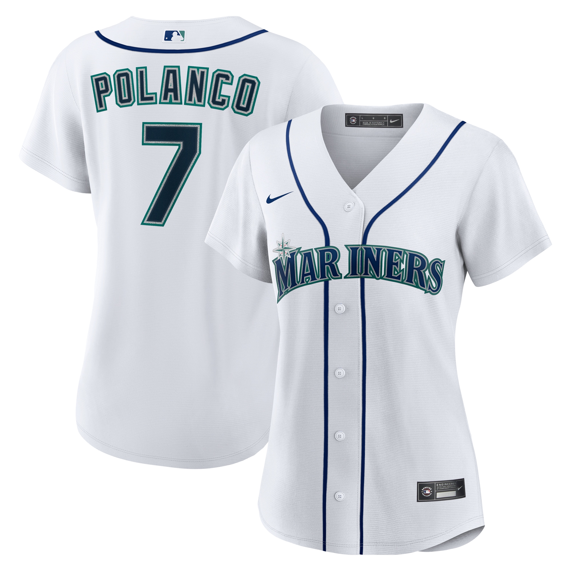Women's Seattle Mariners Jorge Polanco White Home Baseball Jersey 