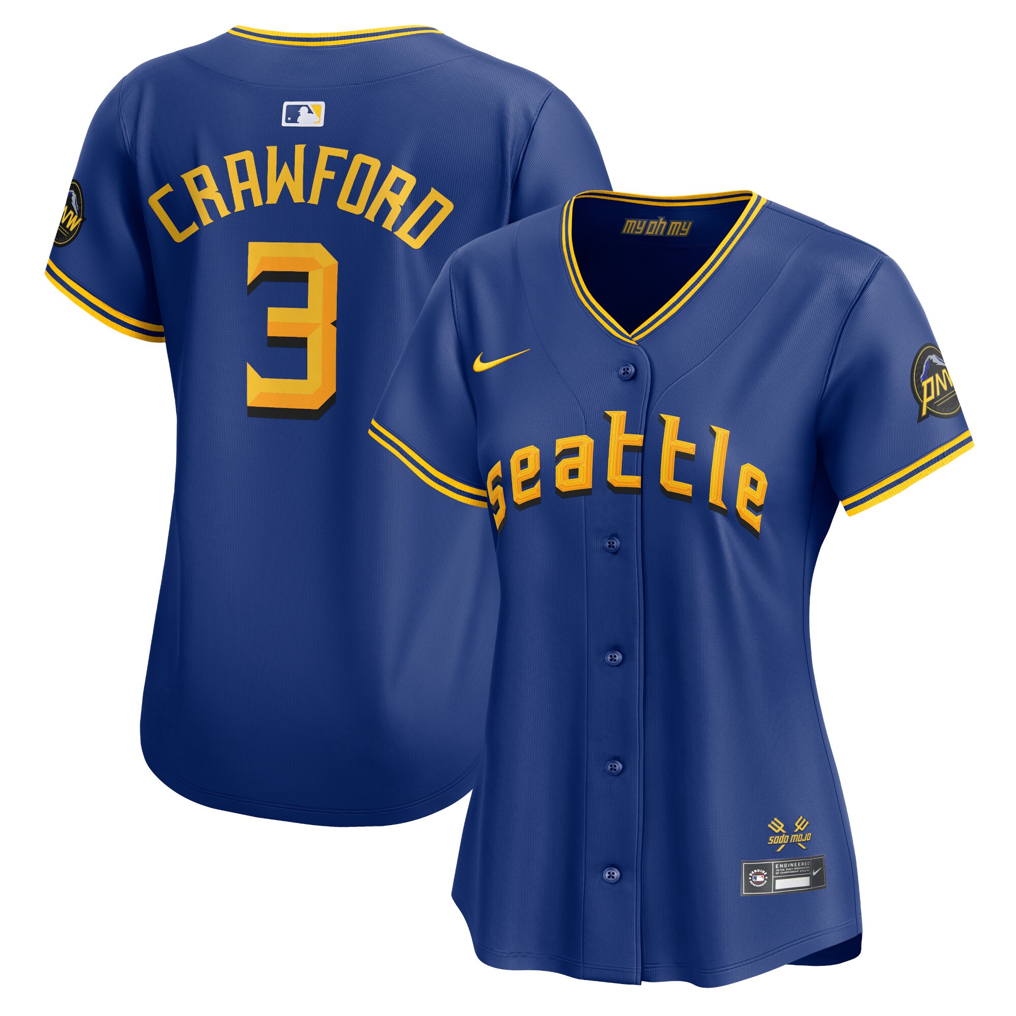 Women's Seattle Mariners J.P. Crawford Royal City Connect Limited Player Baseball Jersey 