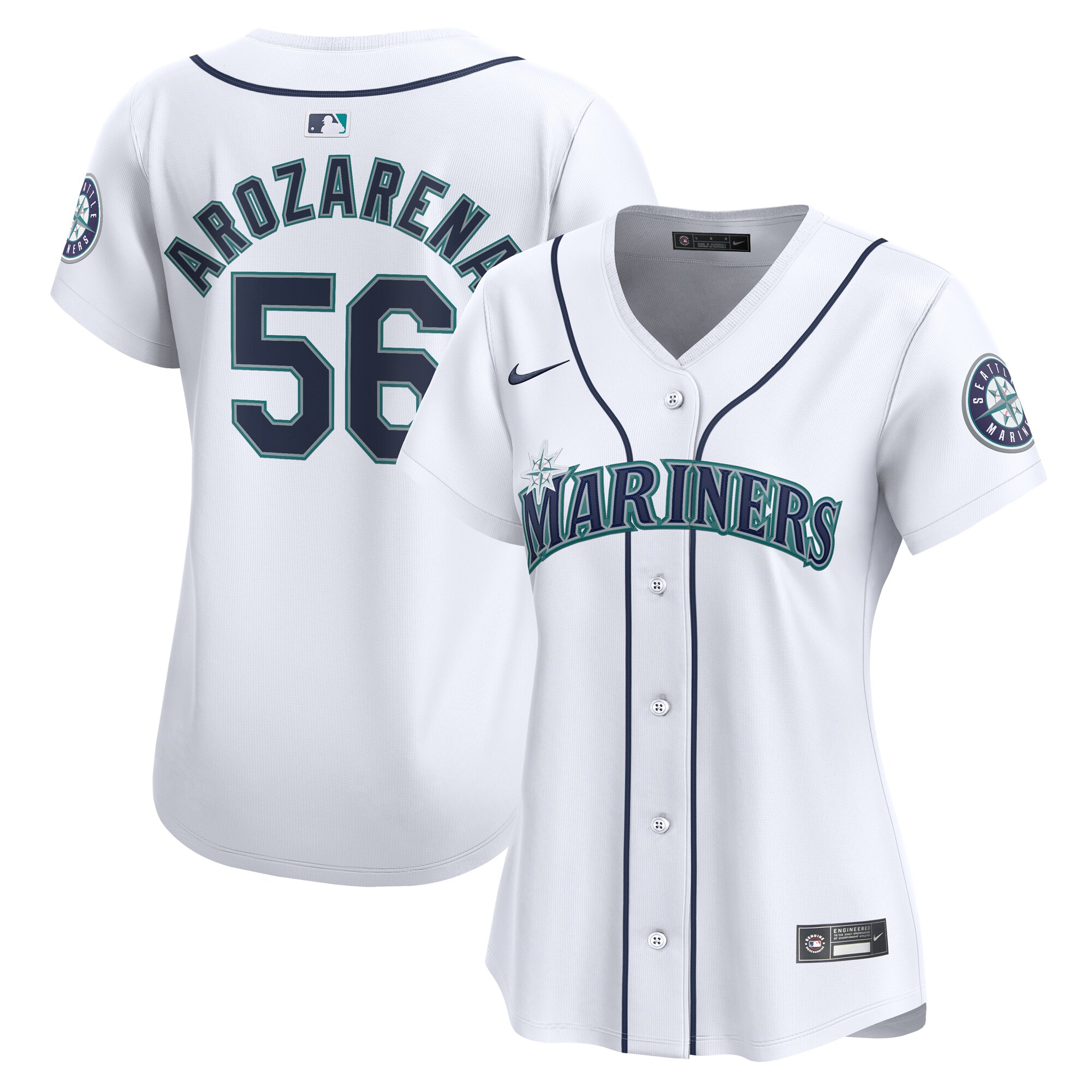 Women's Seattle Mariners Randy Arozarena White Home Limited Player Baseball Jersey 
