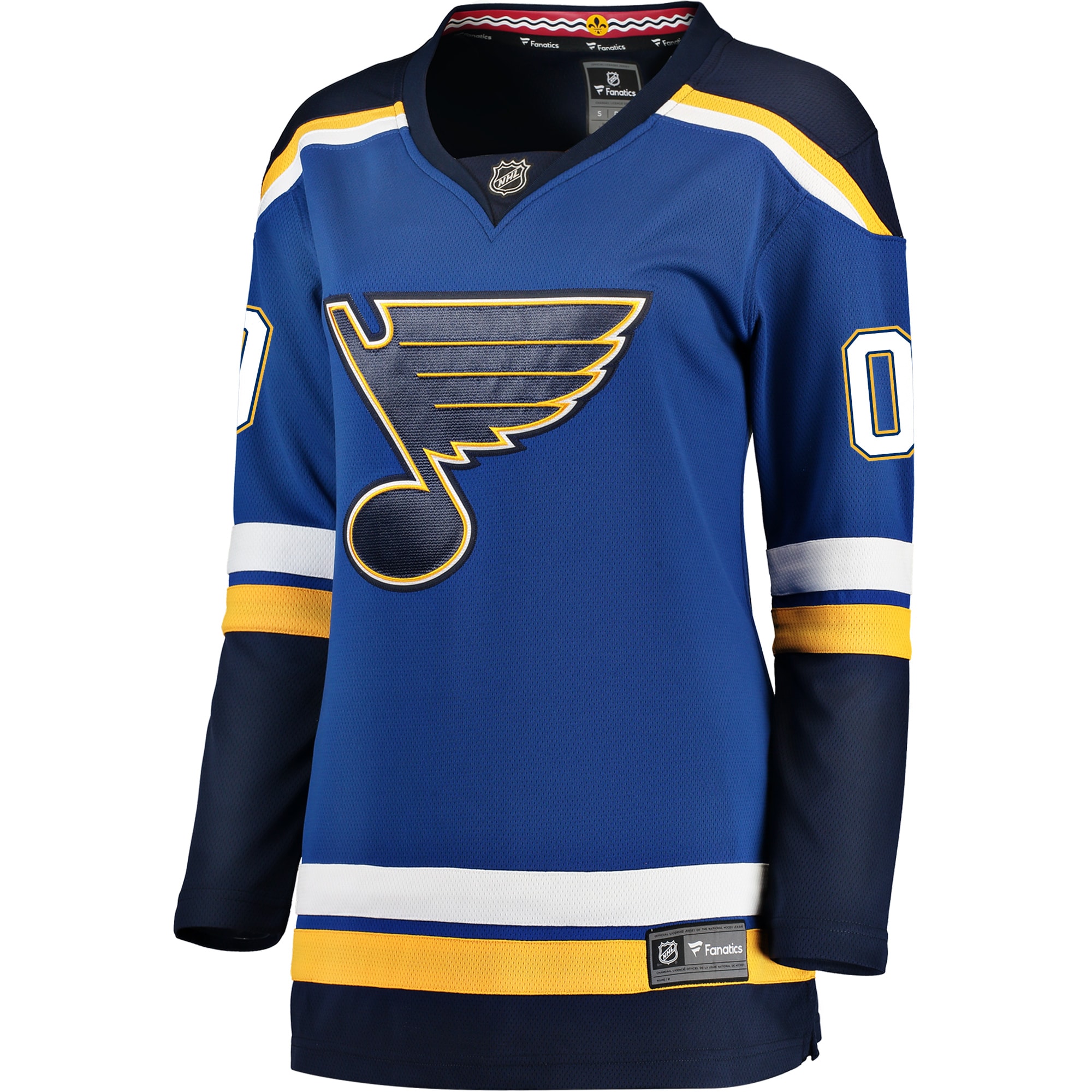Alternative view of Women's St. Louis Blues Blue Home Breakaway Custom Hockey Jersey - JS461 