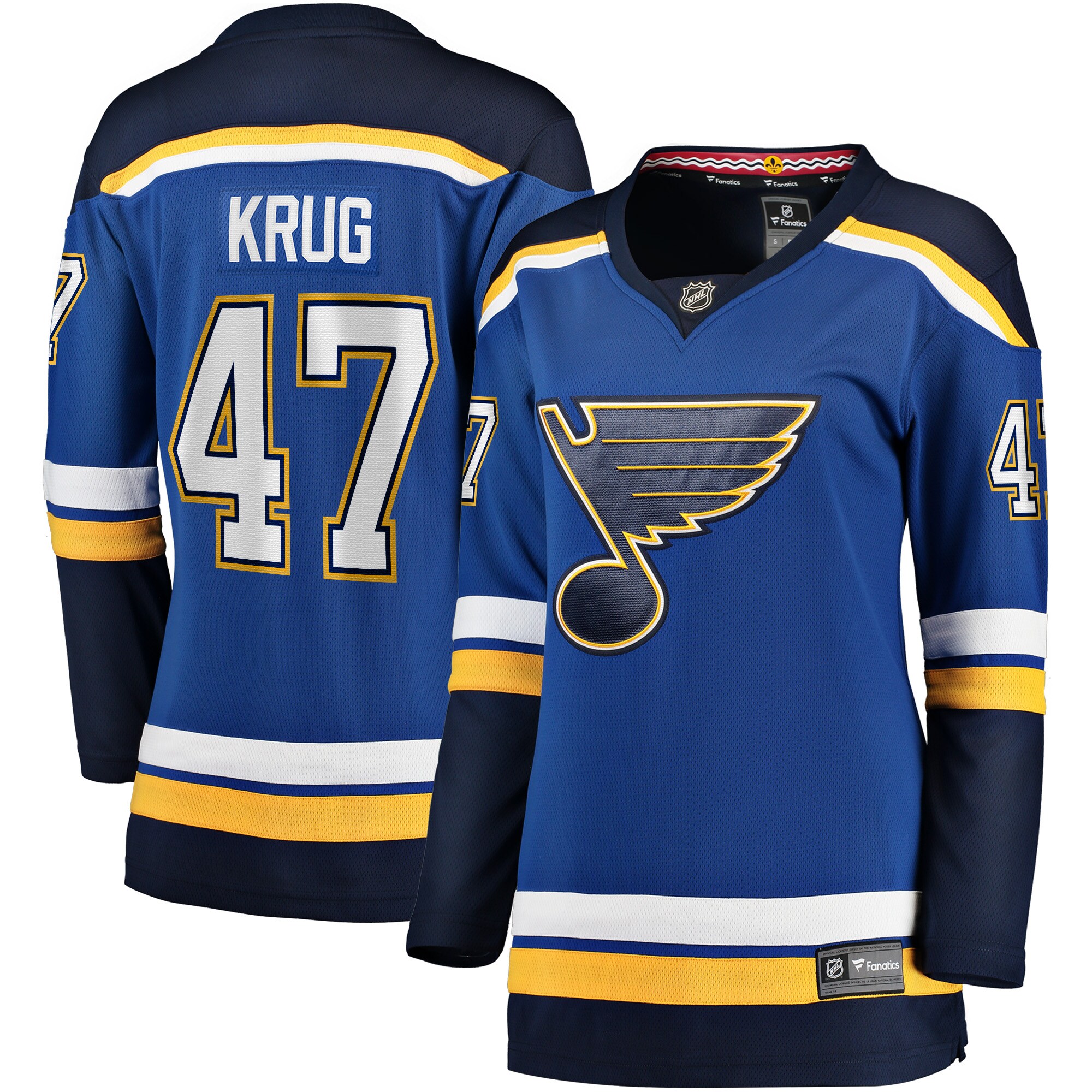 Women's St. Louis Blues Torey Krug Blue Breakaway Player Hockey Jersey - JS464 