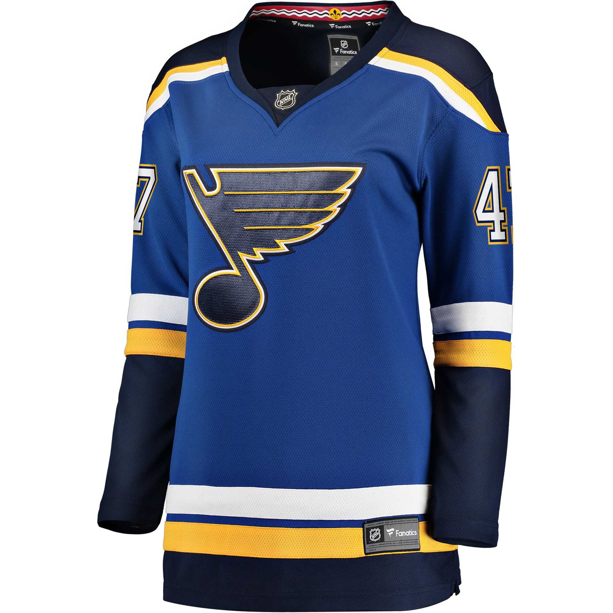 Alternative view of Women's St. Louis Blues Torey Krug Blue Breakaway Player Hockey Jersey - JS464 