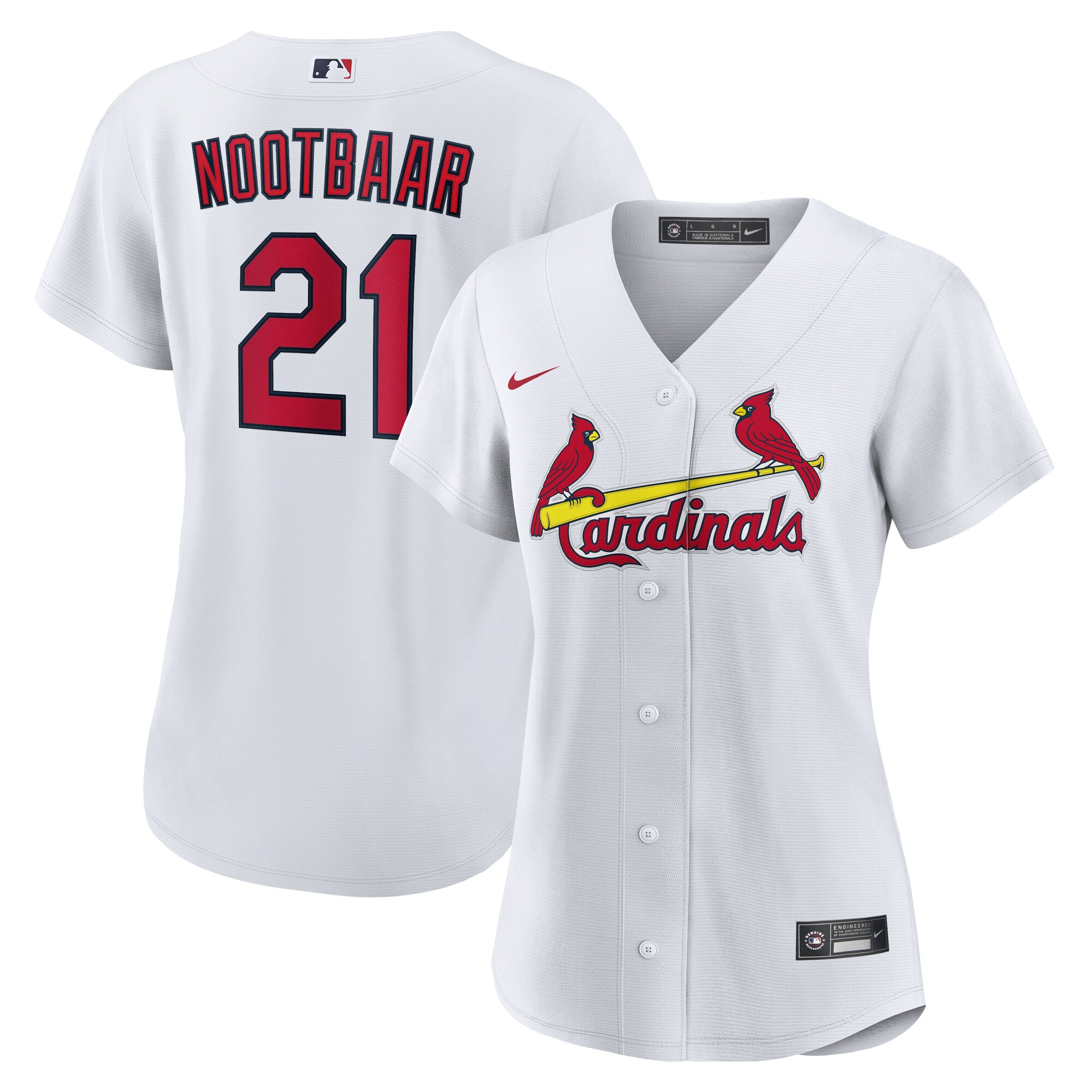Women's St. Louis Cardinals Lars Nootbaar White Home Baseball Jersey 
