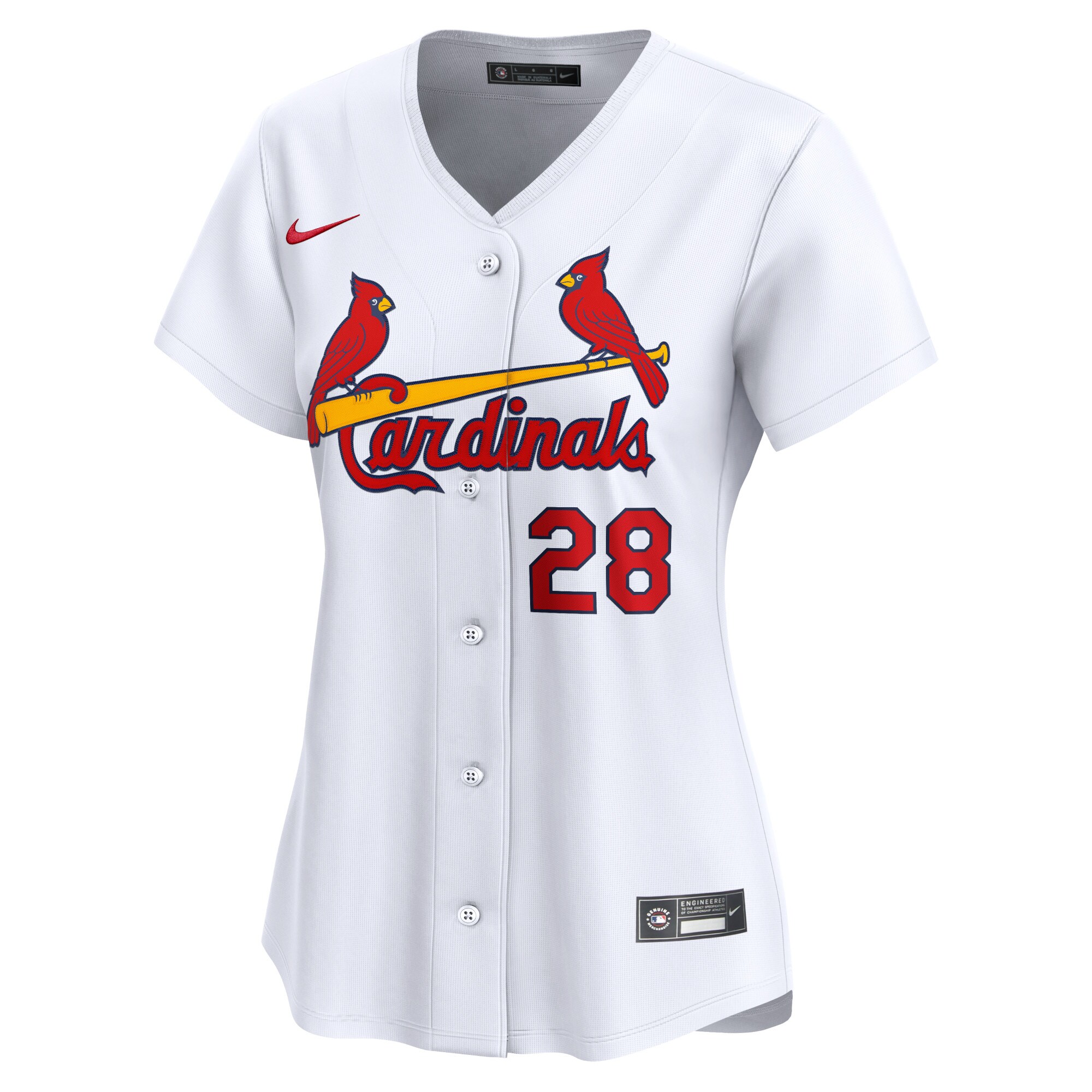 Alternative view of Women's St. Louis Cardinals Nolan Arenado White Home Limited Player Baseball Jersey 