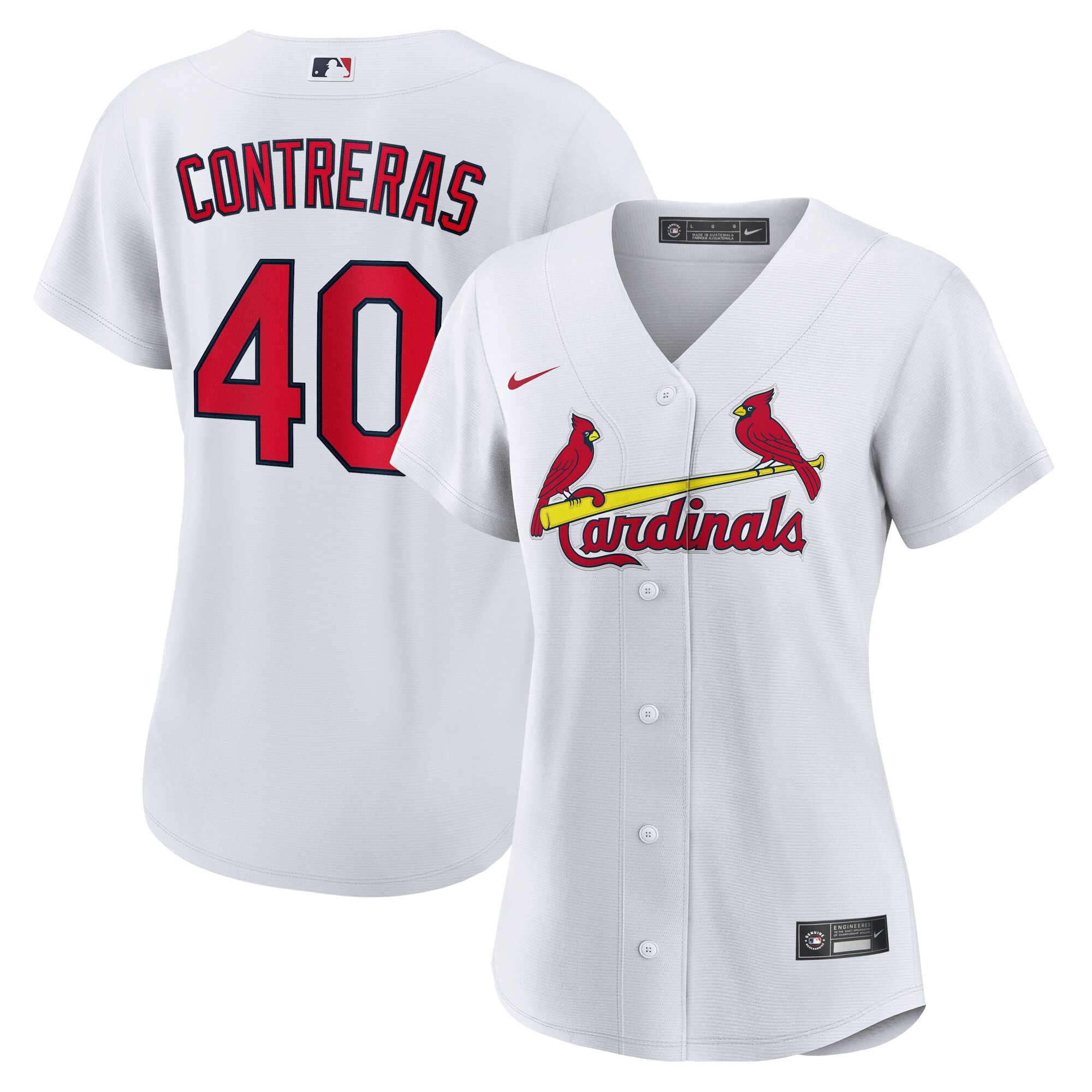 Women's St. Louis Cardinals Willson Contreras White Home Baseball Jersey 