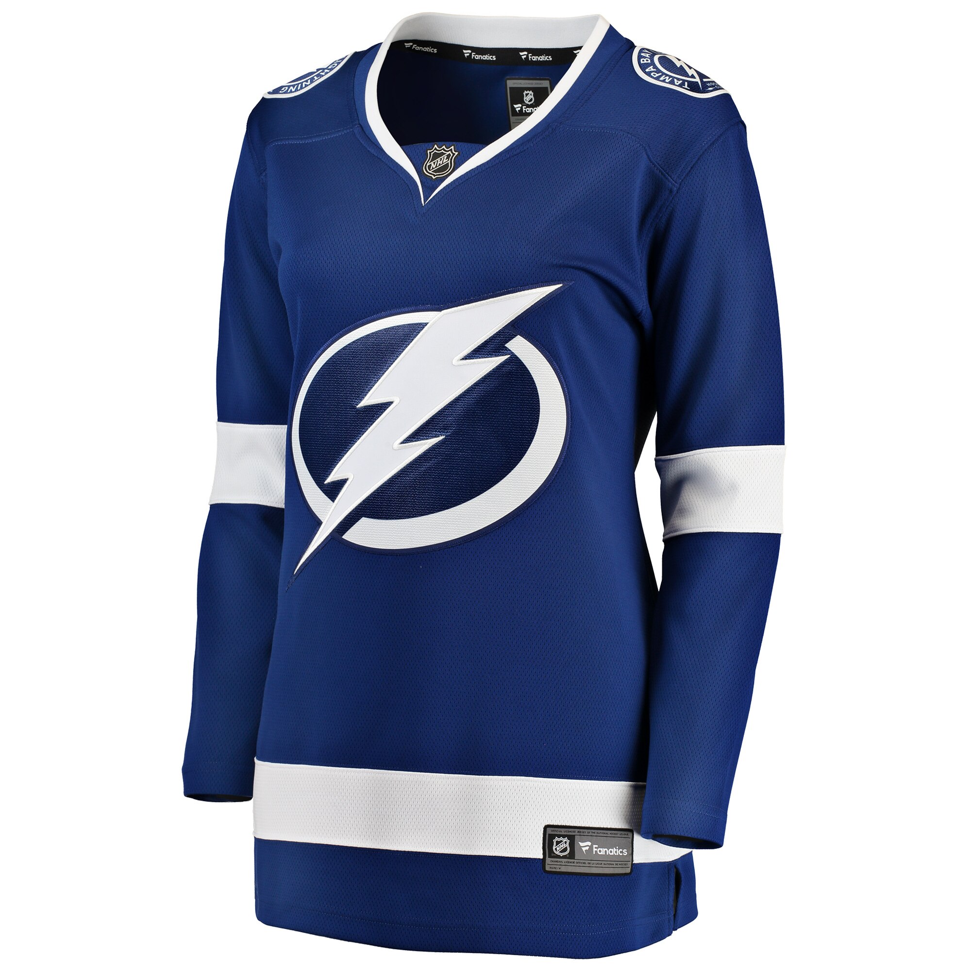 Alternative view of Women's Tampa Bay Lightning Blue Breakaway Home Hockey Jersey - JS576 