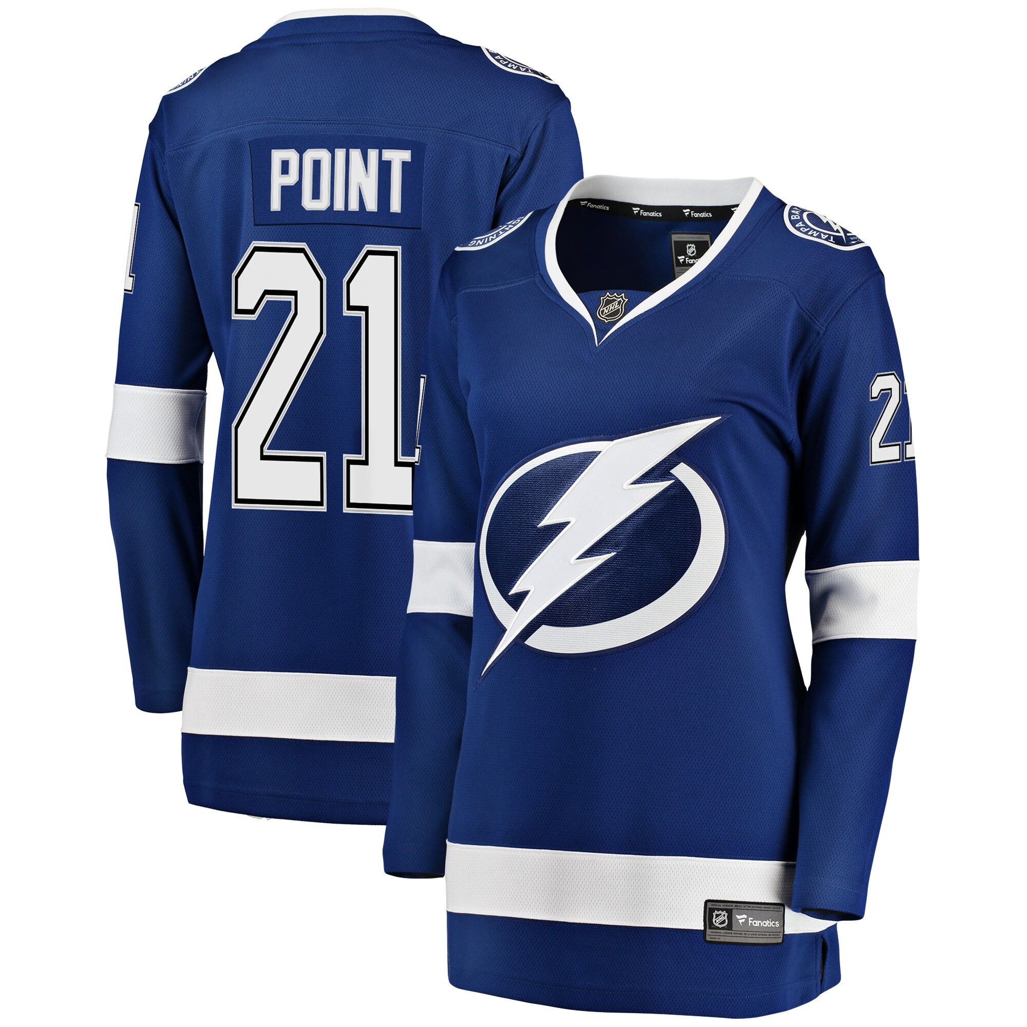 Women's Tampa Bay Lightning Brayden Point Blue Breakaway Player Hockey Jersey - JS506 