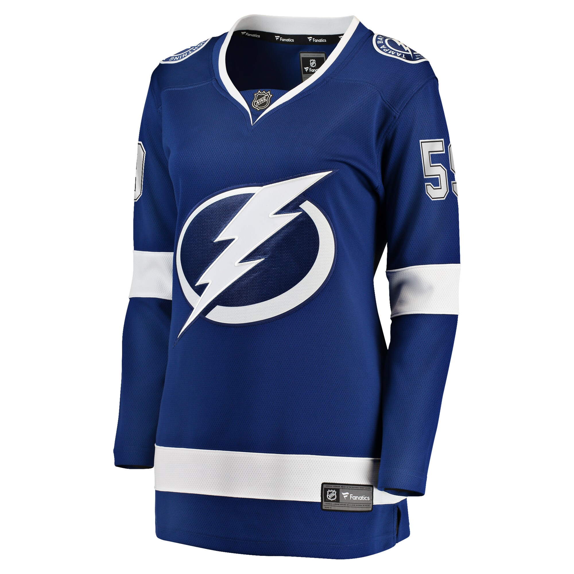 Alternative view of Women's Tampa Bay Lightning Jake Guentzel Blue Home Premier Breakaway Player Hockey Jersey - JS509 