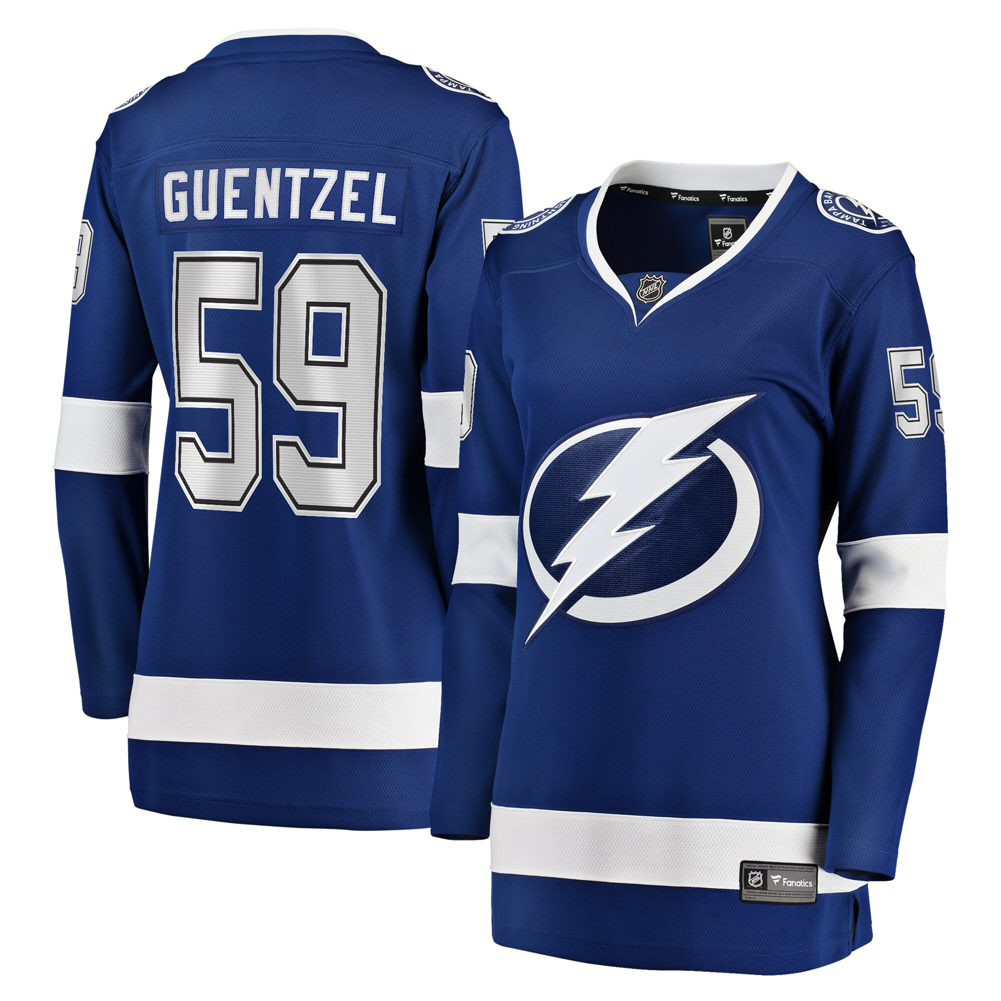 Women's Tampa Bay Lightning Jake Guentzel Blue Home Premier Breakaway Player Hockey Jersey - JS509 