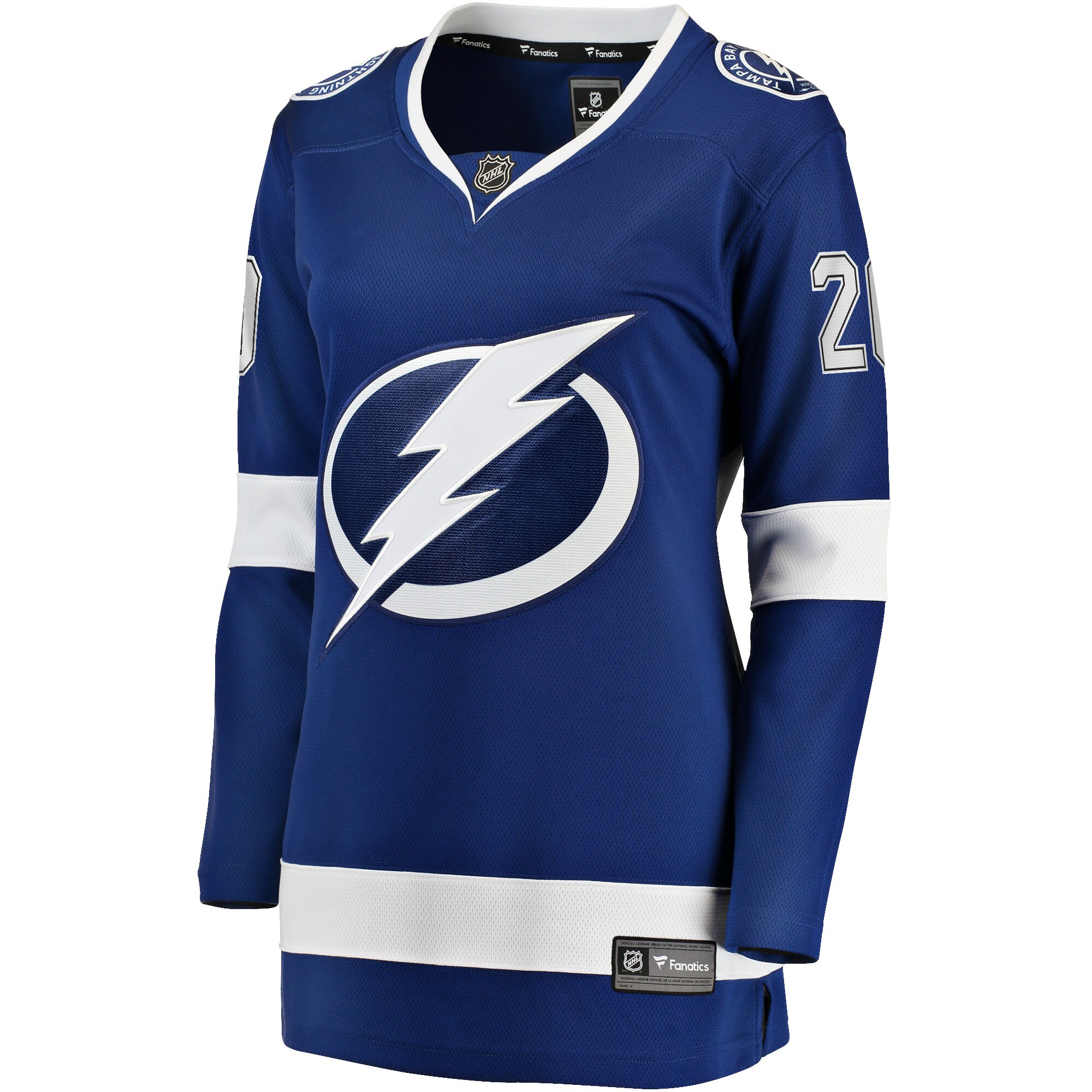 Alternative view of Women's Tampa Bay Lightning Nicholas Paul Blue Home Breakaway Player Hockey Jersey - JS819 