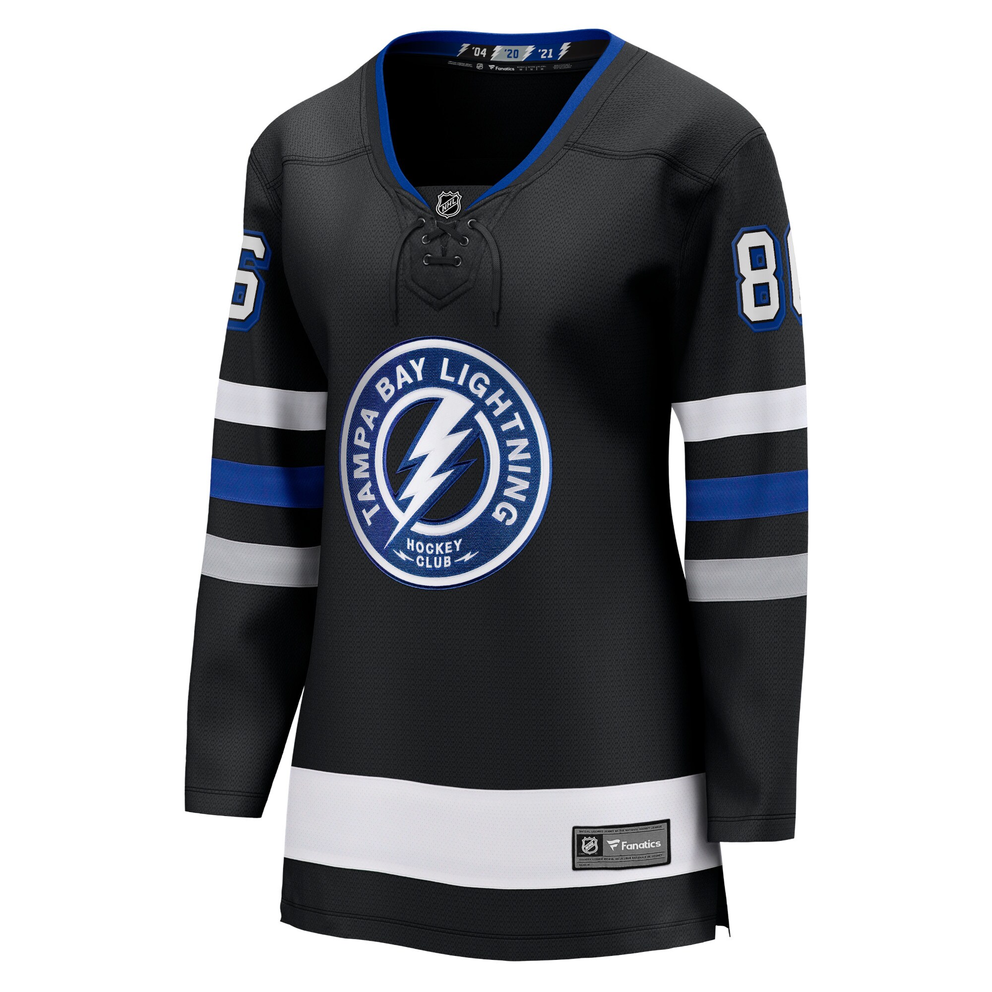 Alternative view of Women's Tampa Bay Lightning Nikita Kucherov Black Alternate Premier Breakaway Player Hockey Jersey - JS321 