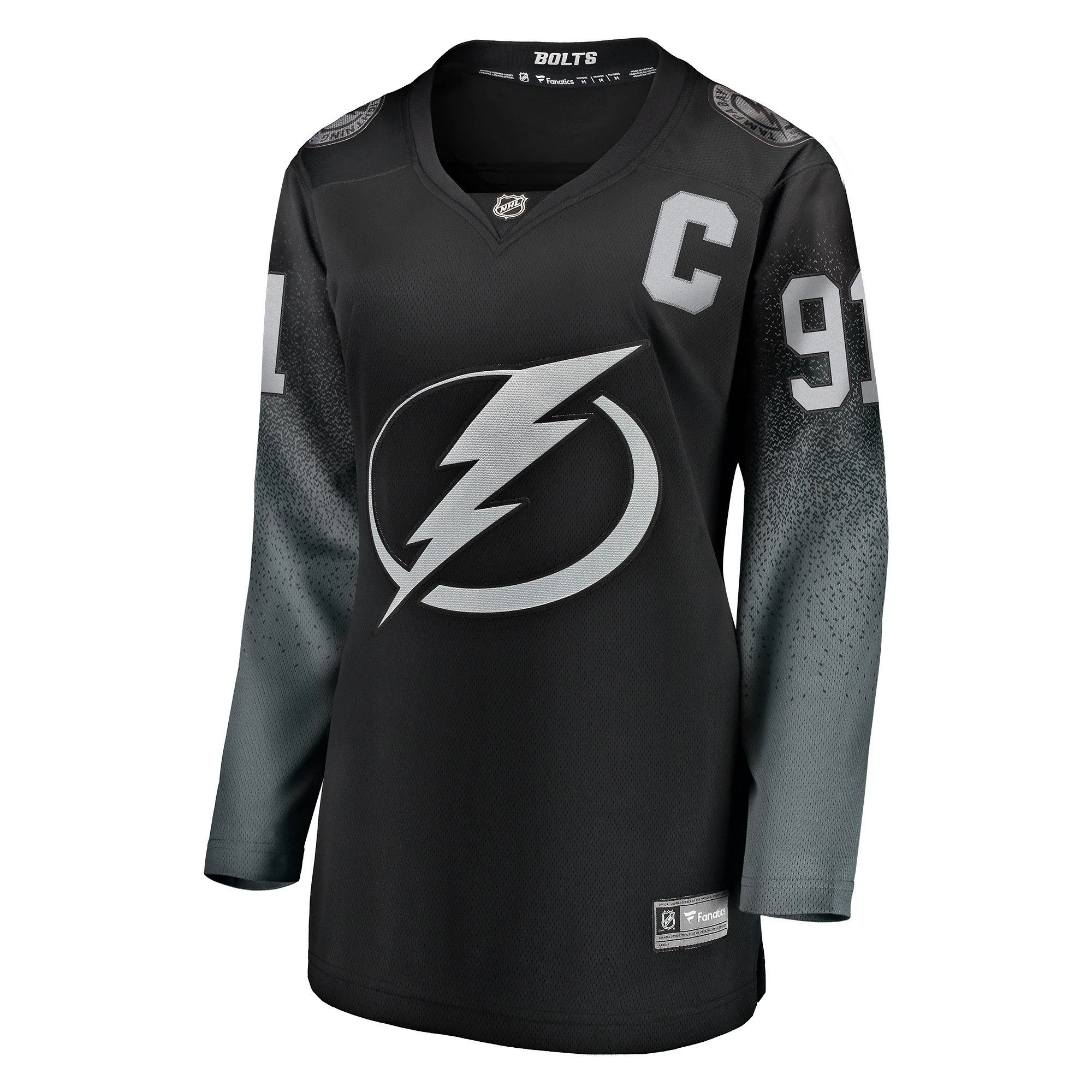 Alternative view of Women's Tampa Bay Lightning Steven Stamkos Black Alternate Breakaway Player Hockey Jersey - JS587 