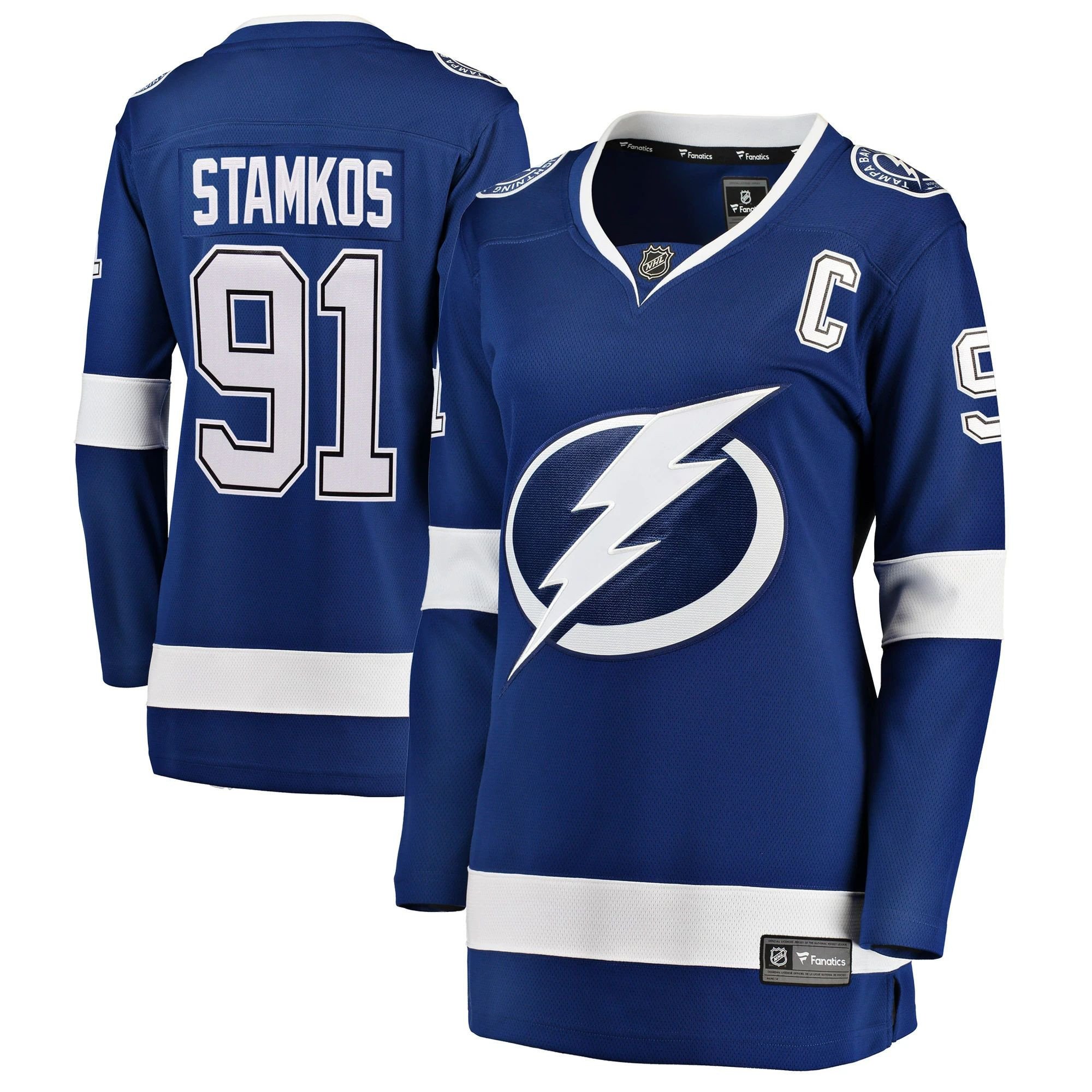 Women's Tampa Bay Lightning Steven Stamkos Blue Home Breakaway Player Hockey Jersey - JS913 