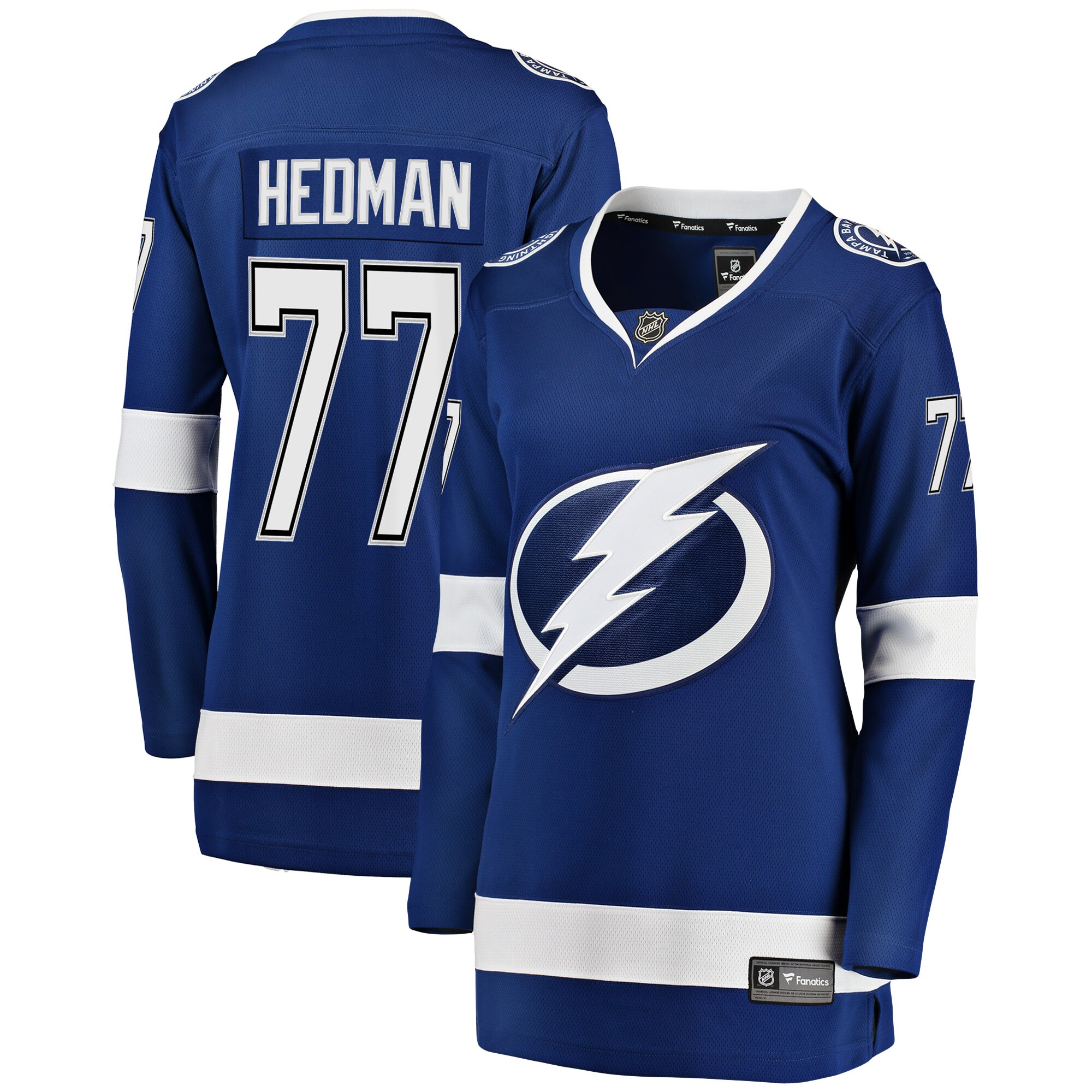 Women's Tampa Bay Lightning Victor Hedman Blue Breakaway Player Hockey Jersey - JS509 