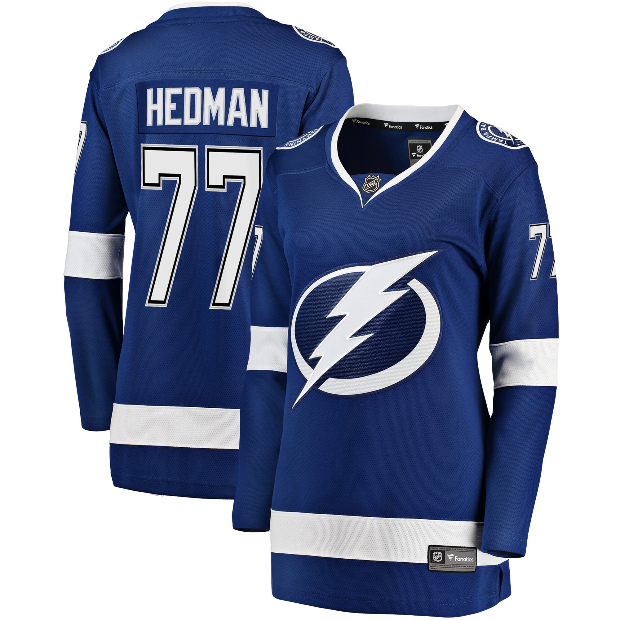Women's Tampa Bay Lightning Victor Hedman Blue Premier Breakaway Player Hockey Jersey - JS880 