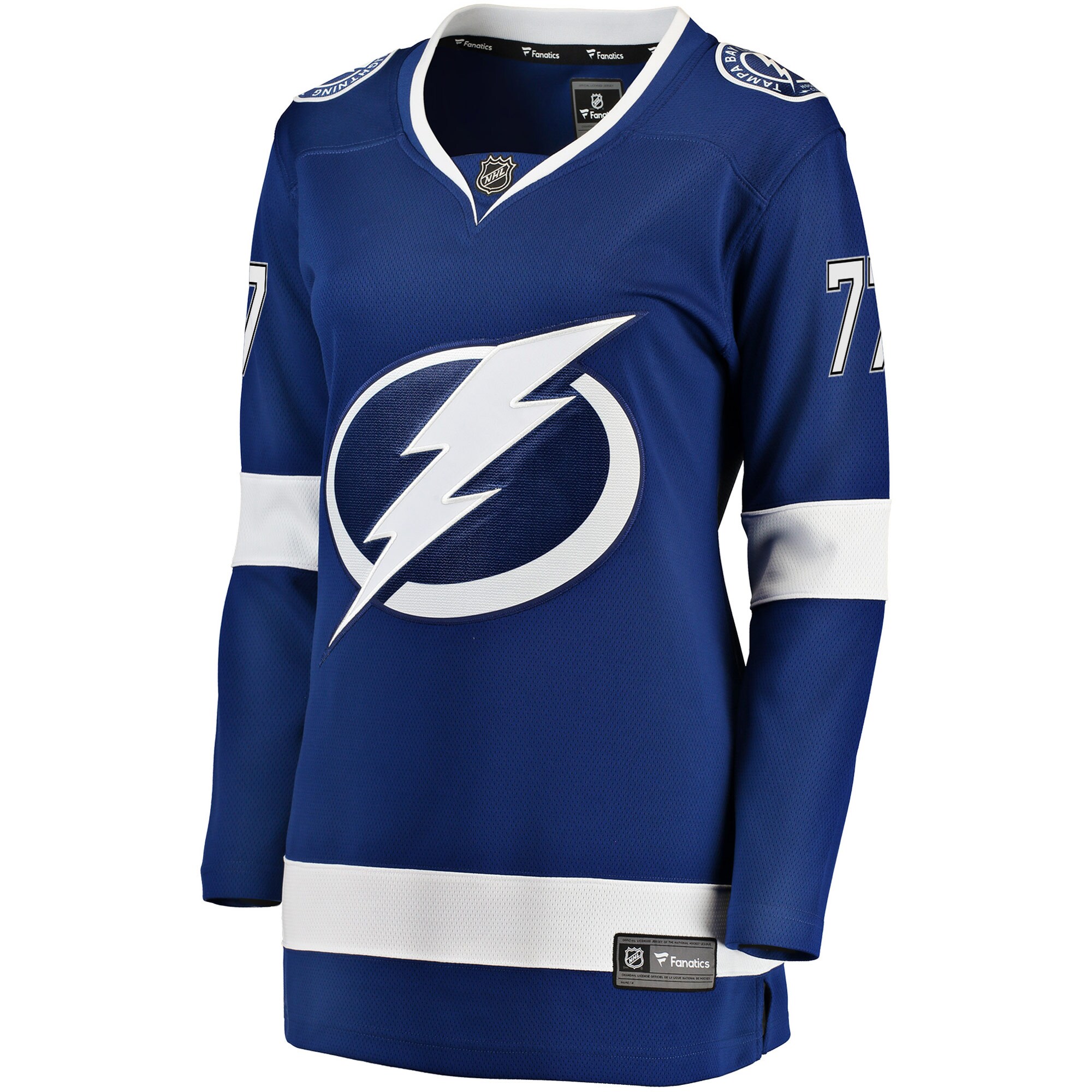 Alternative view of Women's Tampa Bay Lightning Victor Hedman Blue Premier Breakaway Player Hockey Jersey - JS880 