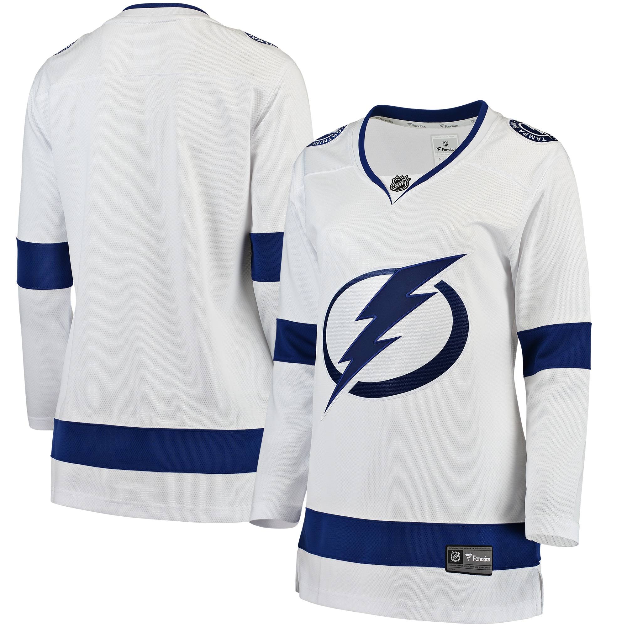 Women's Tampa Bay Lightning White Away Breakaway Hockey Jersey - JS378 