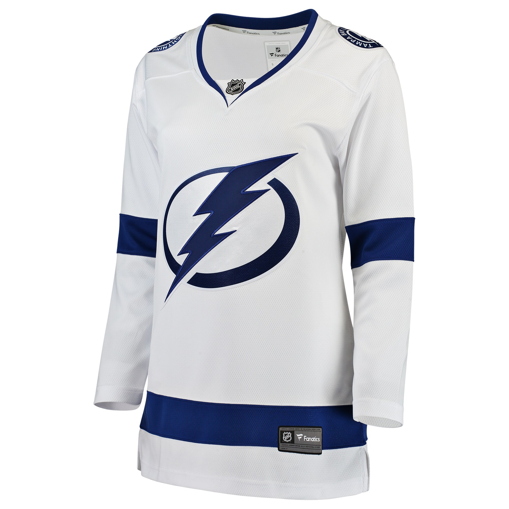 Alternative view of Women's Tampa Bay Lightning White Away Breakaway Hockey Jersey - JS378 